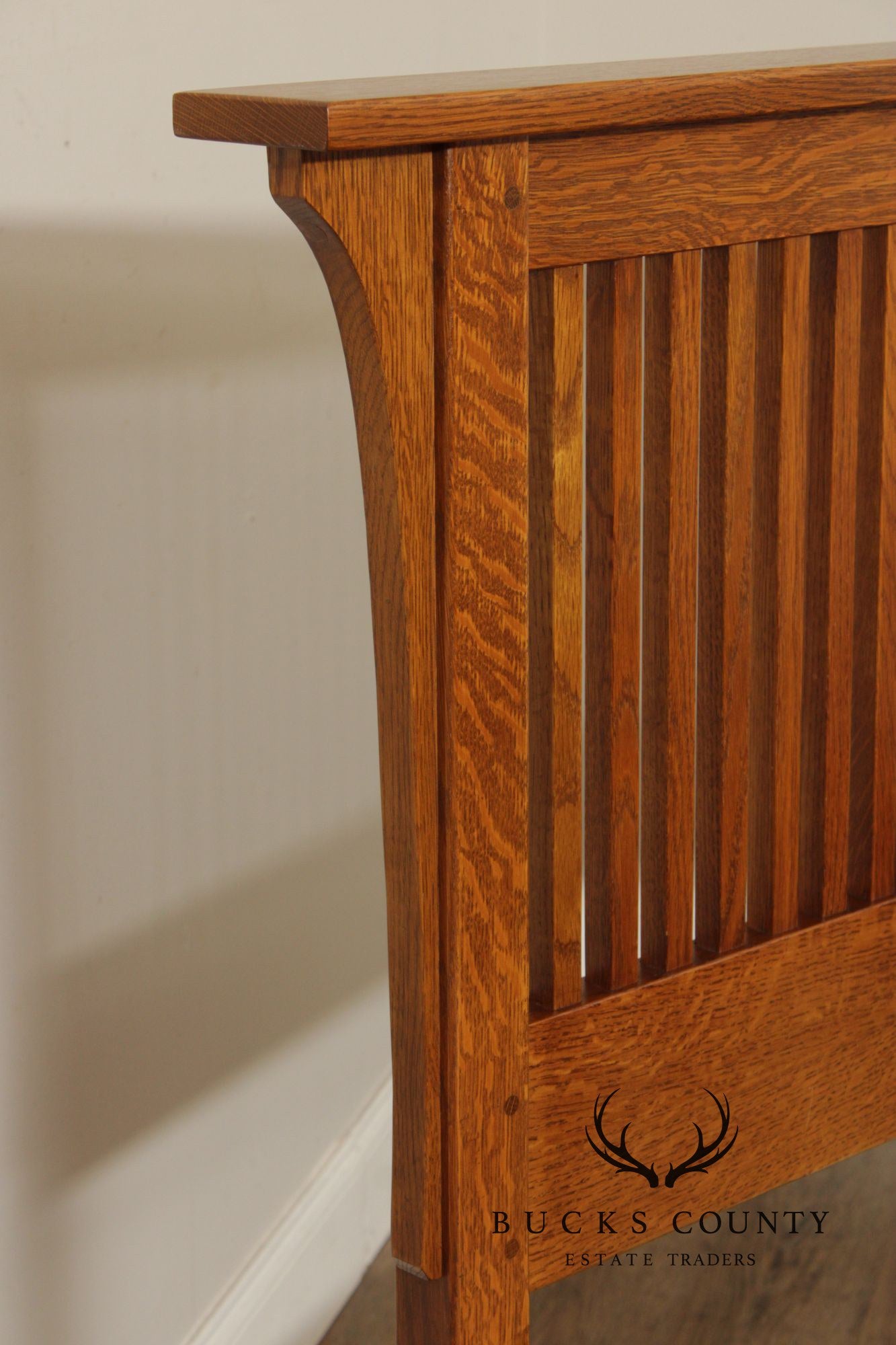 Stickley Mission Collection Oak Spindle Queen Bed