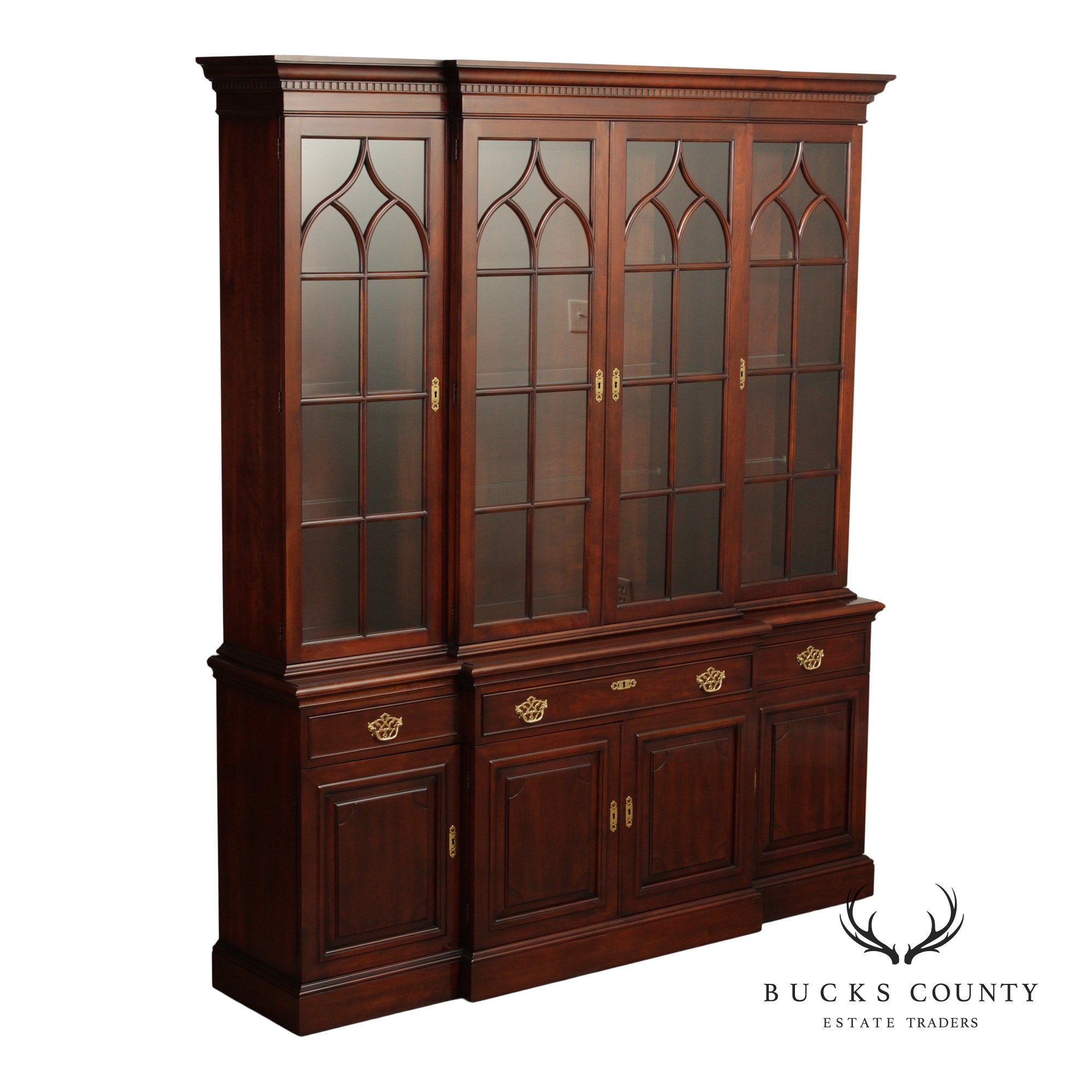 Statton Georgian Style Cherry China Cabinet