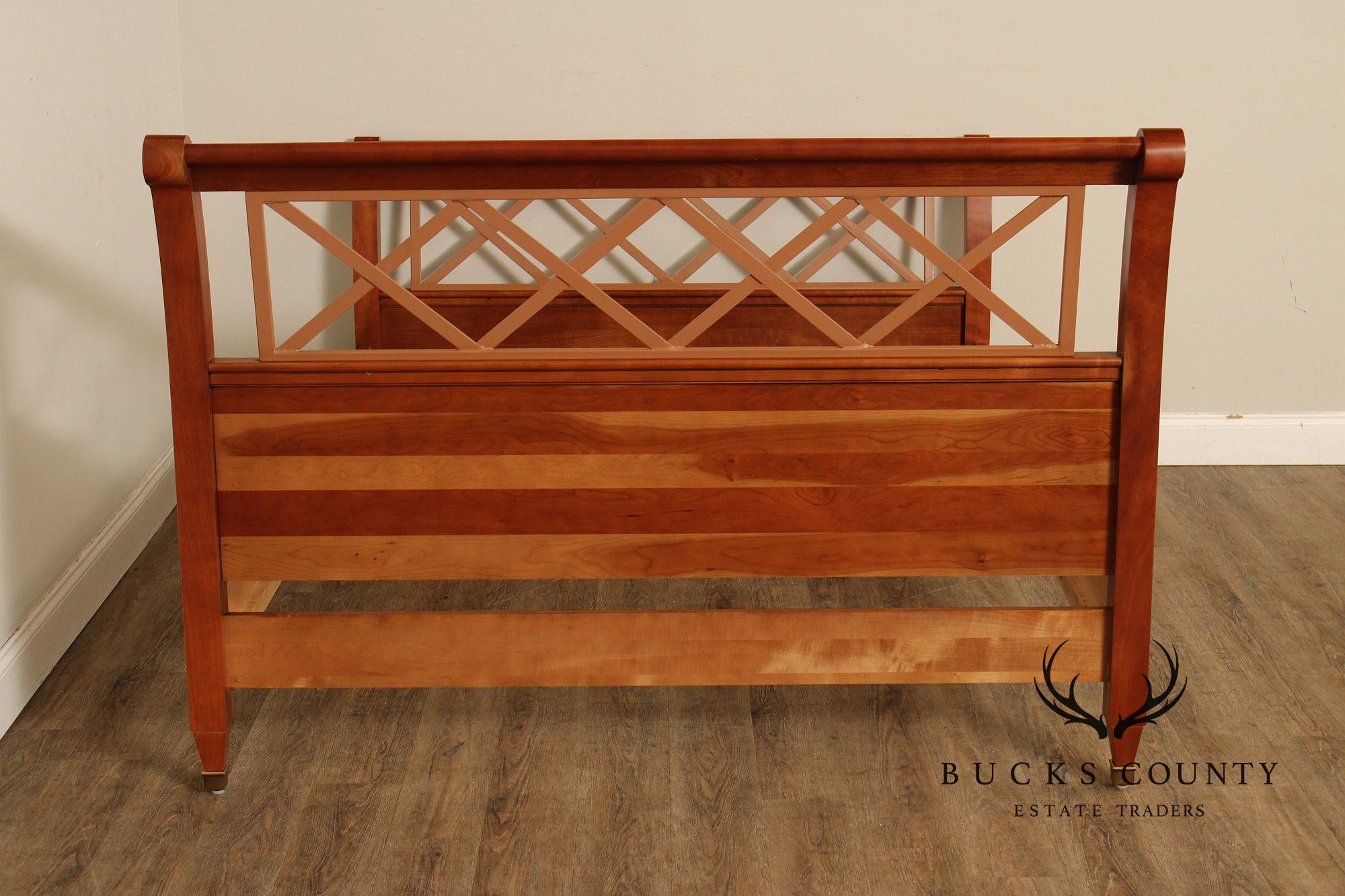 Harden Directoire Style Cherry Sleigh Queen Bed