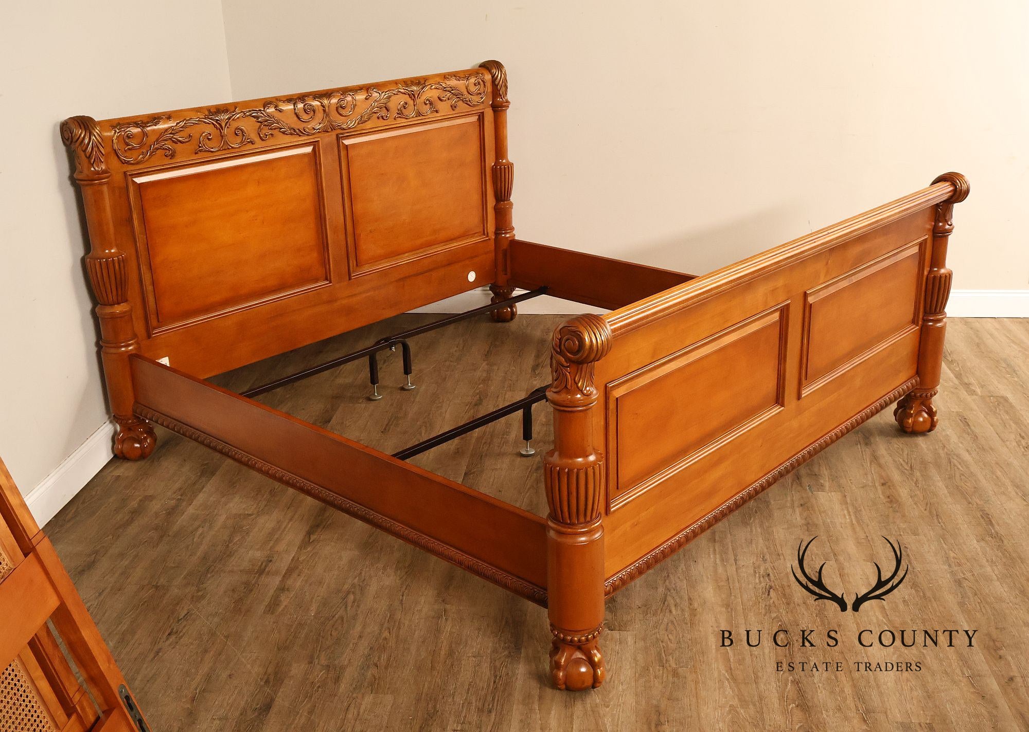 Century Furniture Continental Style King Size Sleigh Bed