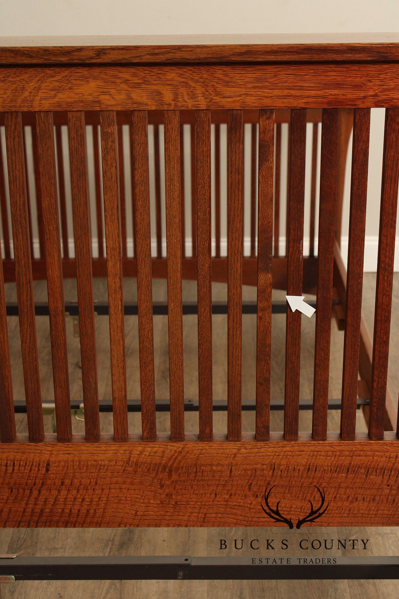 Stickley Mission Collection Oak Spindle Queen Bed