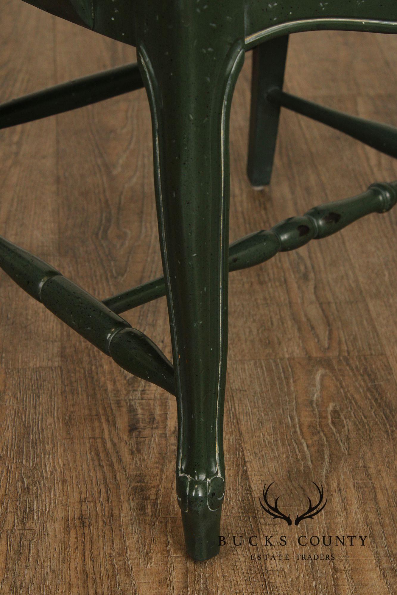 French Country Style Pair of Painted Ladderback Armchairs