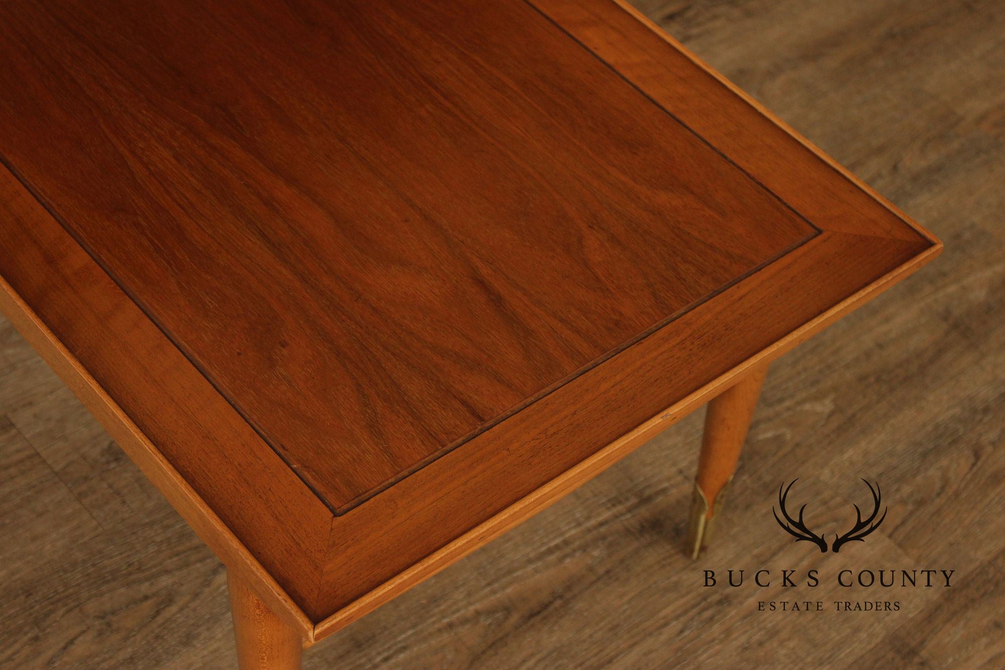 Lane Copenhagen Mid-Century Modern Two-Tier Walnut End Table