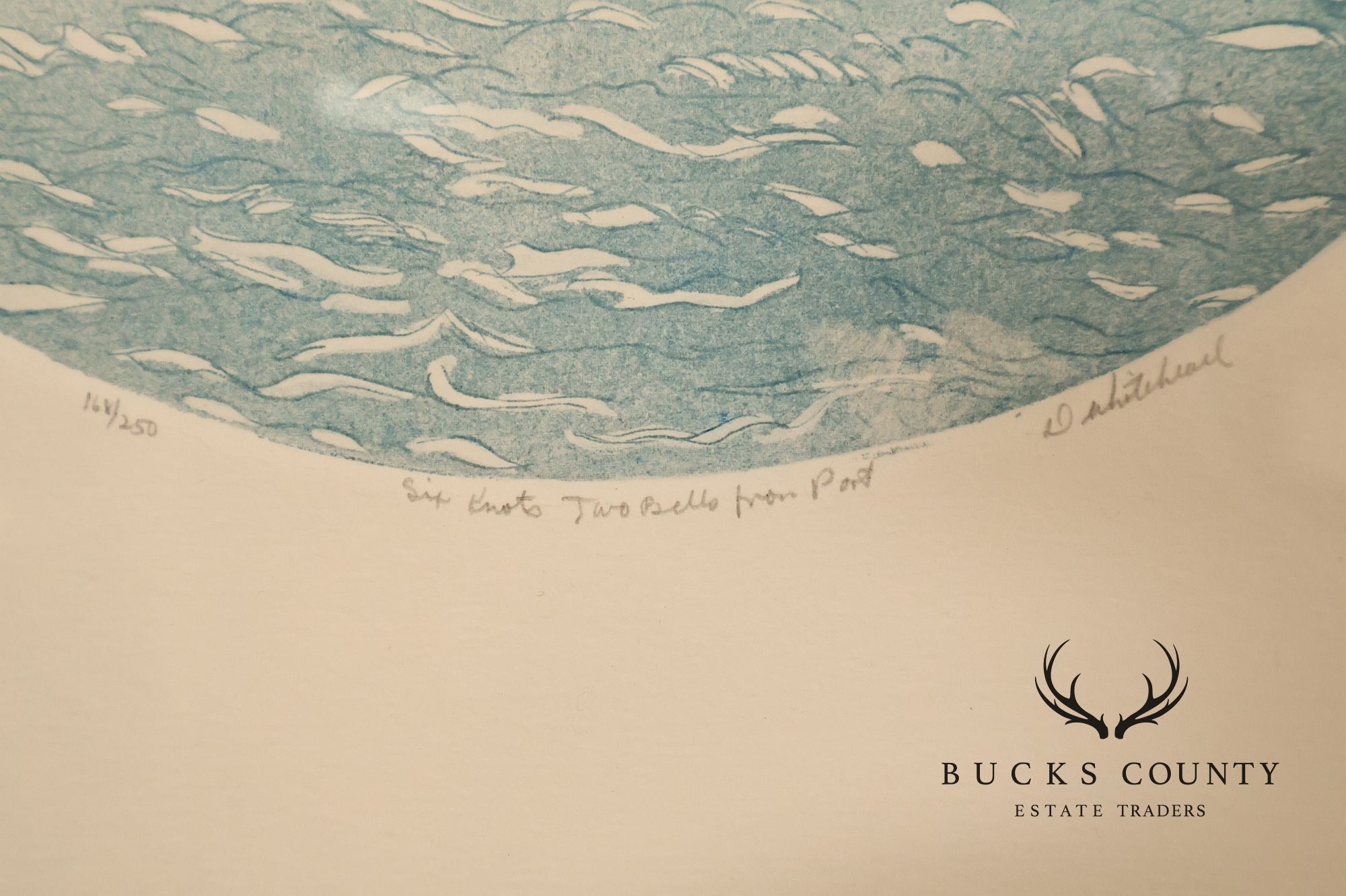 D. Whitehead Numbered Print, 'Six Knots Two Bells From Port'