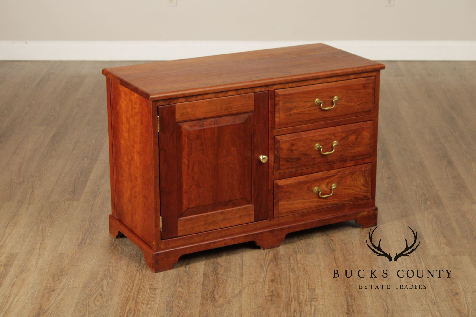 Chippendale Style Cherry Server or Media Cabinet
