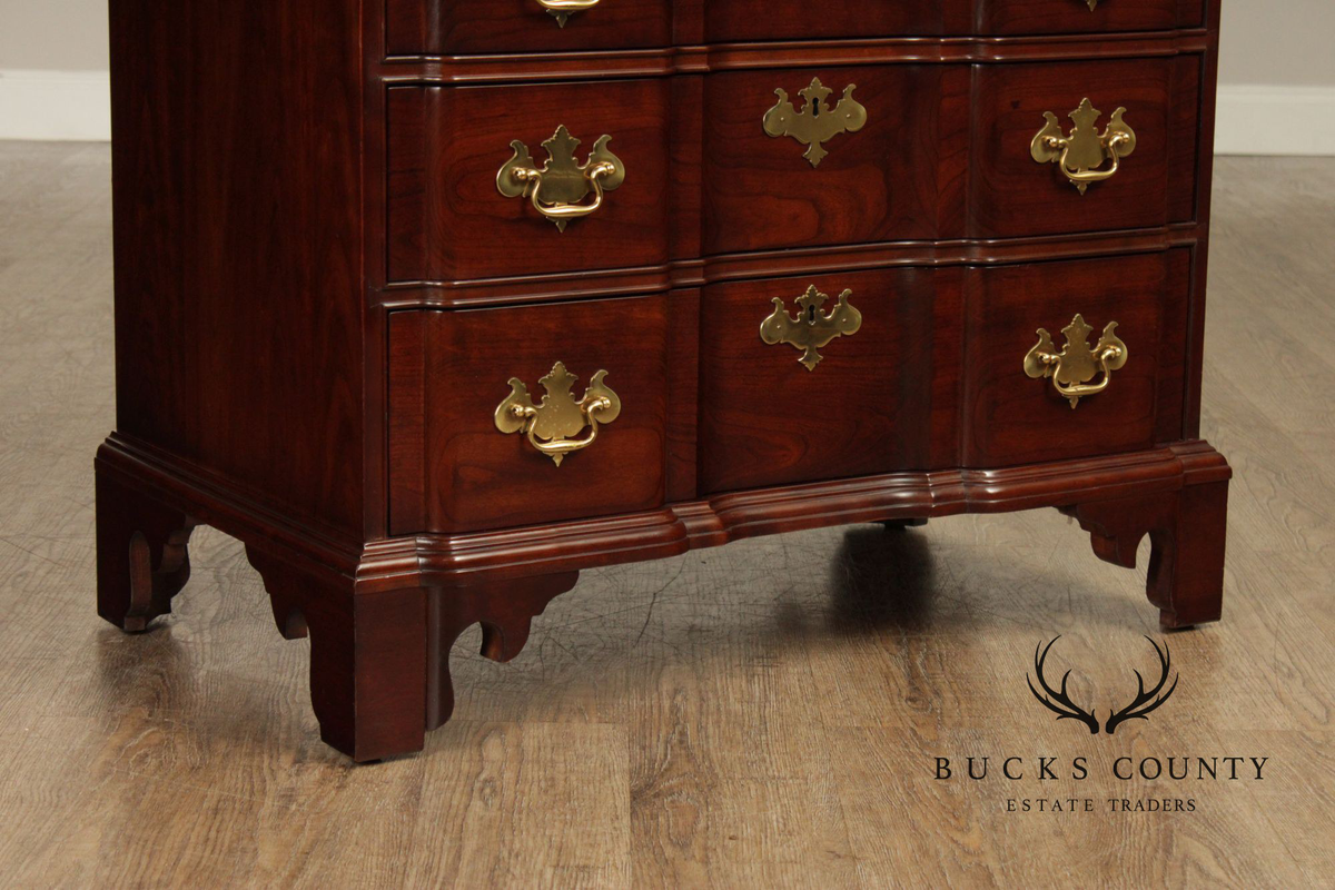 Stickley Chippendale Style Mahogany Blockfront Chest