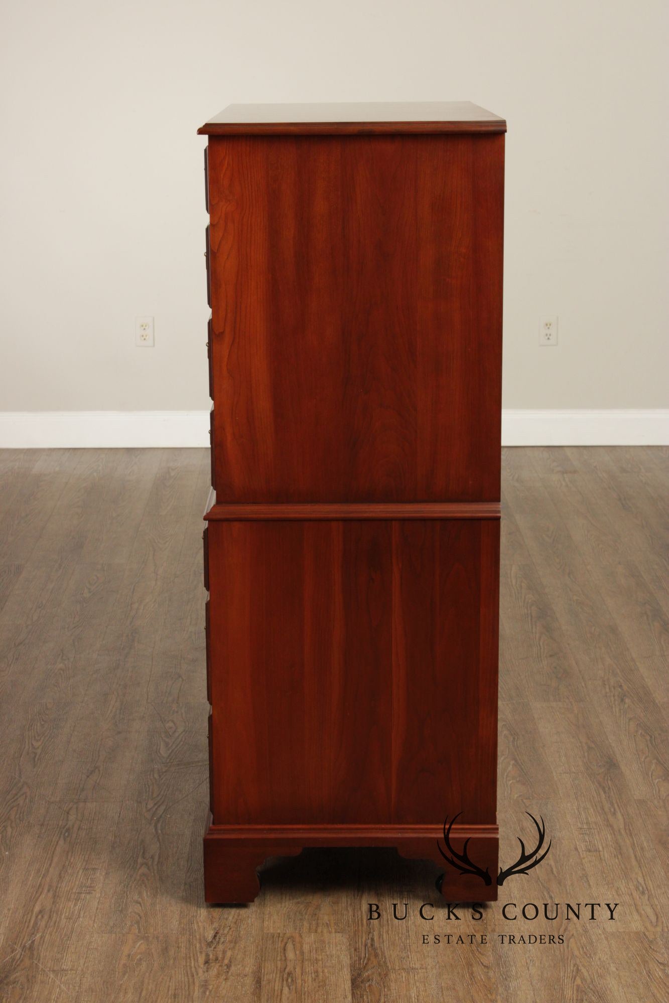 Henkel Harris Chippendale Style Cherry Tall Chest