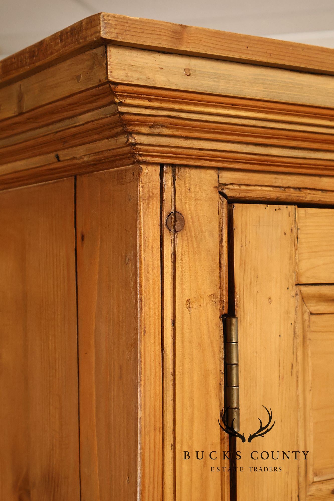 Pine Country Style Armoire Cabinet With Drawers