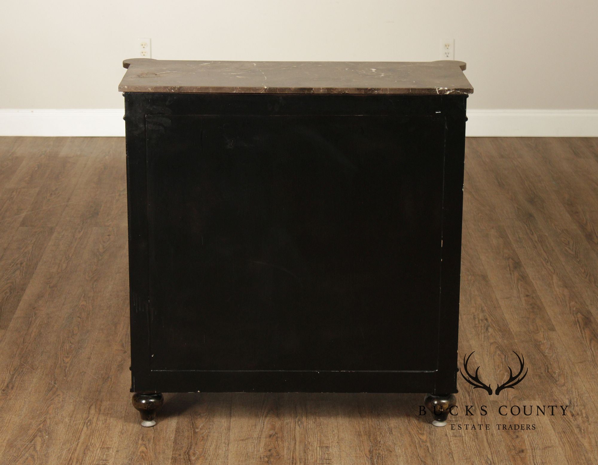 Hollywood Regency Style Pair Of Mirrored Cabinets With Marble Tops