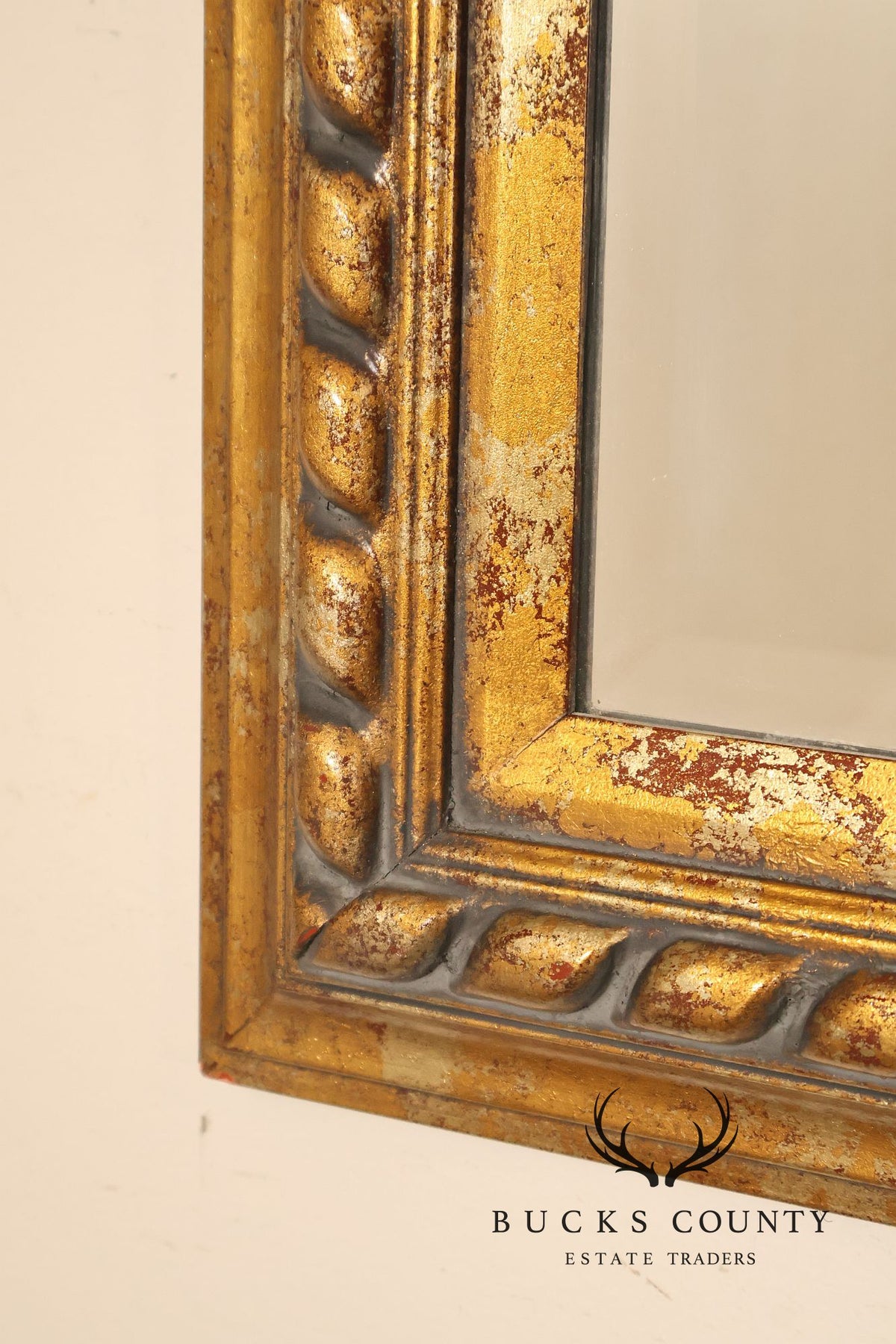Traditional Giltwood Beveled Rectangular Wall Mirror