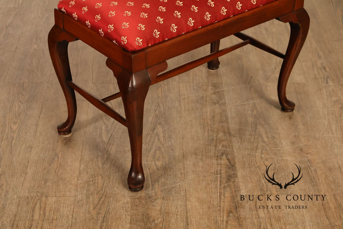 Statesville Chair Company Queen Anne Style Mahogany Bench