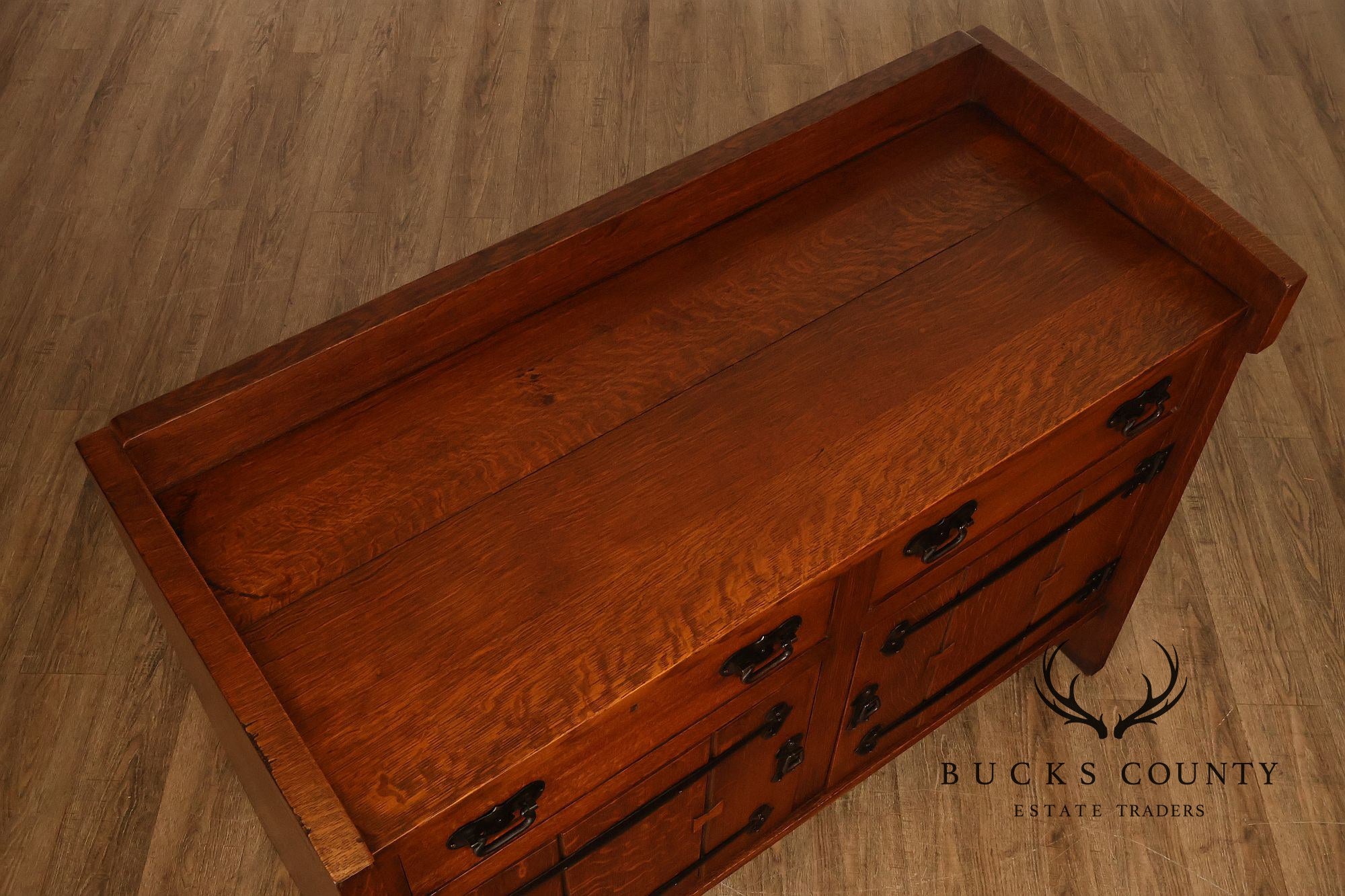 Early Gustav Stickley Arts And Crafts Oak Sideboard Buffet