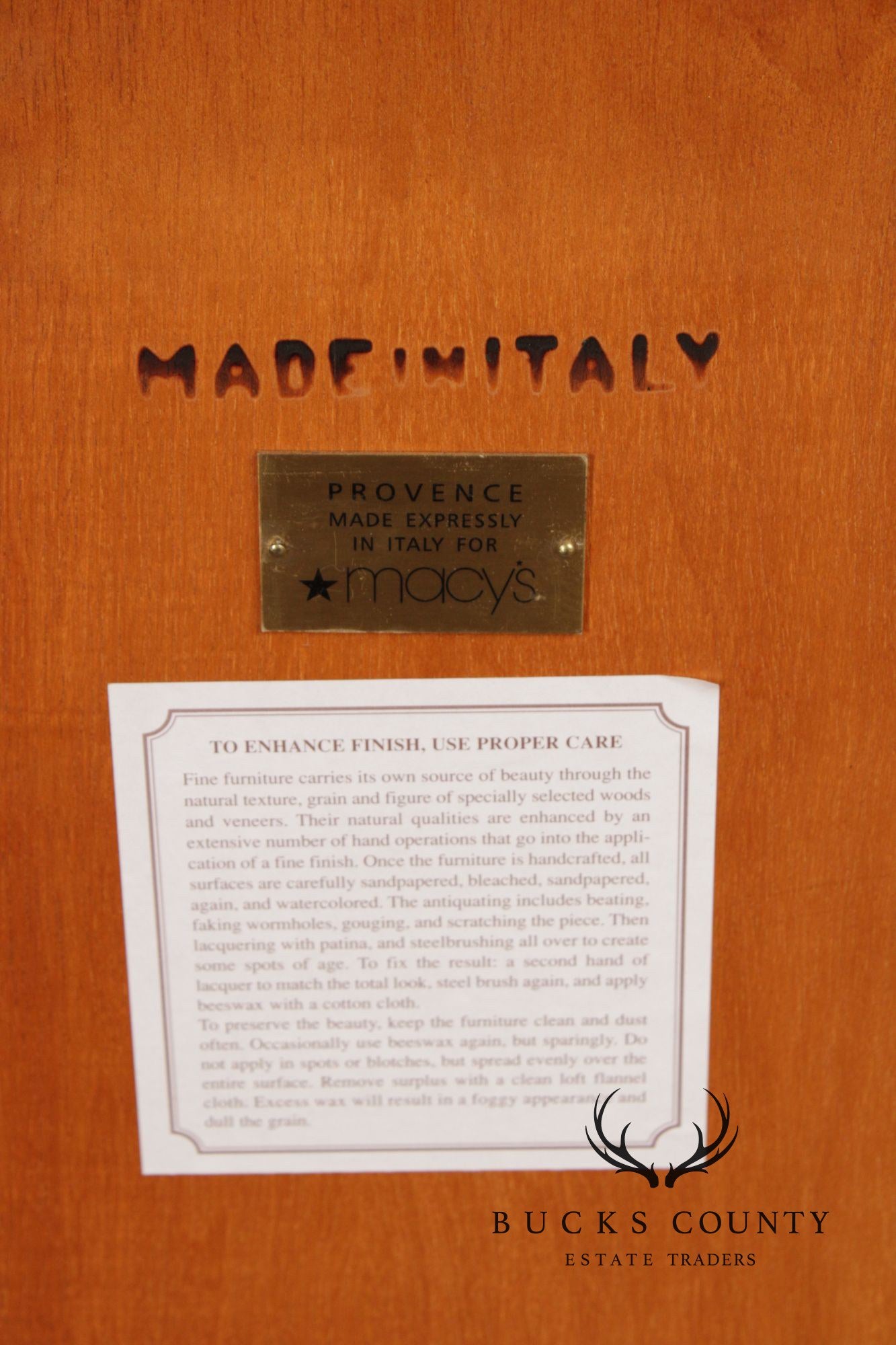 Guido Michele Italian Provincial China Display Cabinet