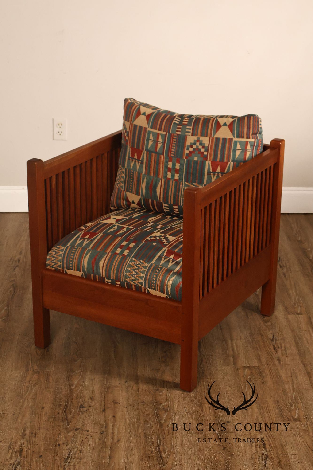 Stickley Mission Collection Cherry Spindle Cube Chair