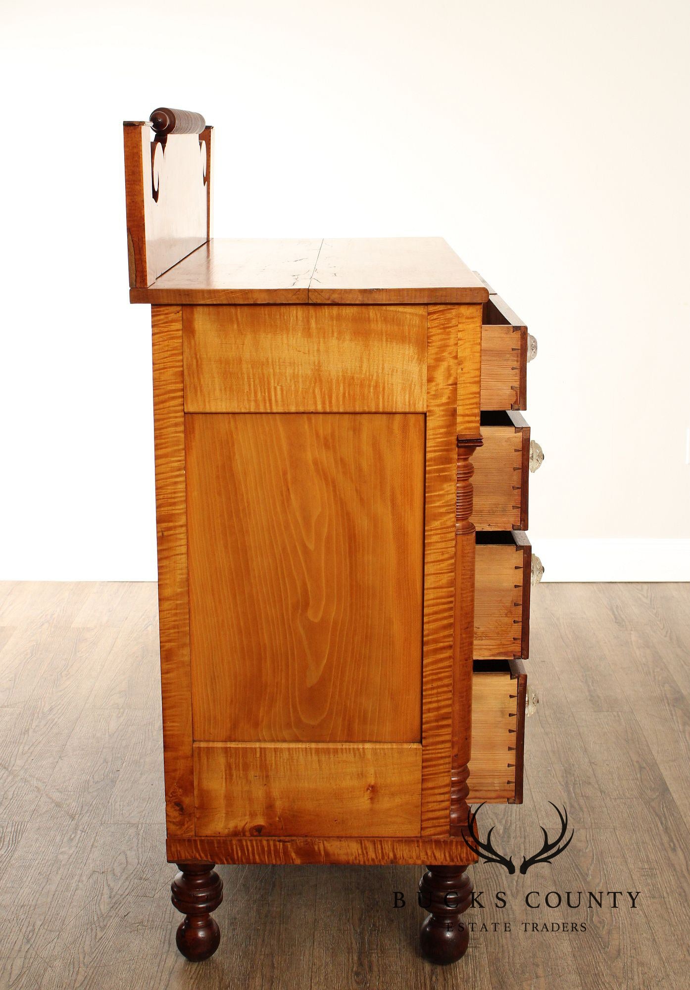 Antique Federal Tiger Maple Chest of Drawers