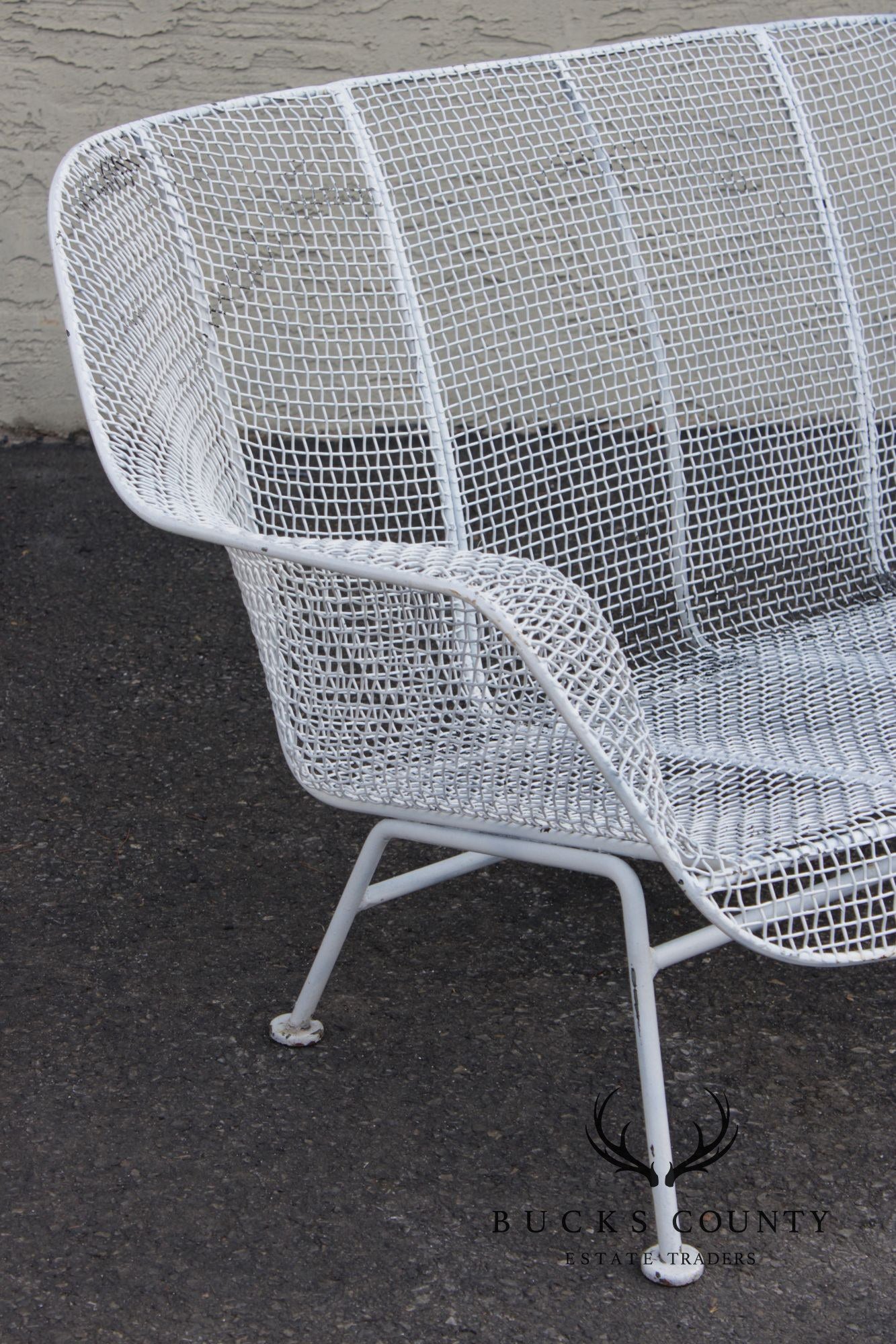 Russell Woodard Mid Century Modern 'Sculptura' Wrought Iron Settee
