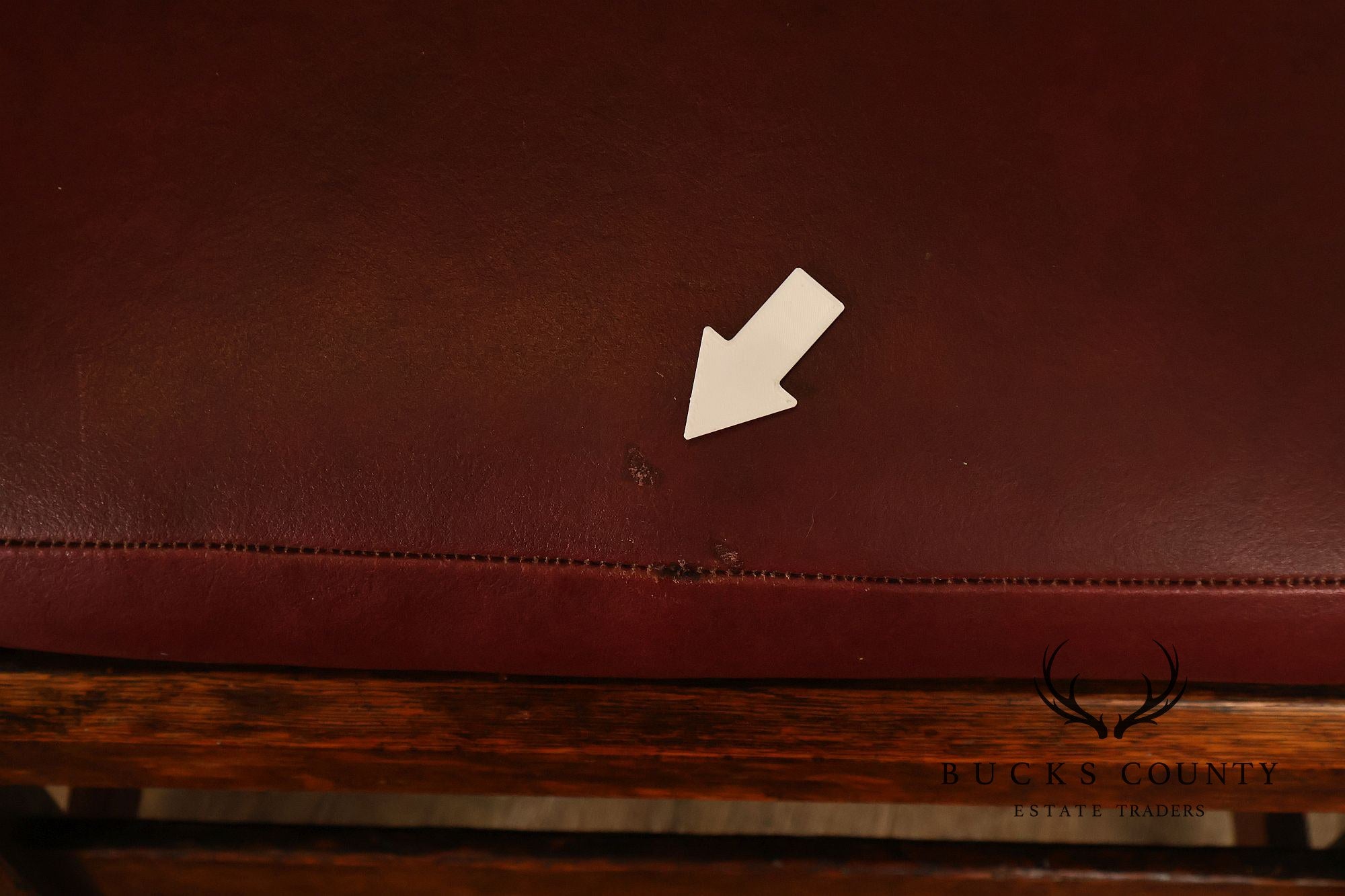 Antique L. & J. G. Stickley Set Of Four Oak Ladder Back Dining Chairs #800