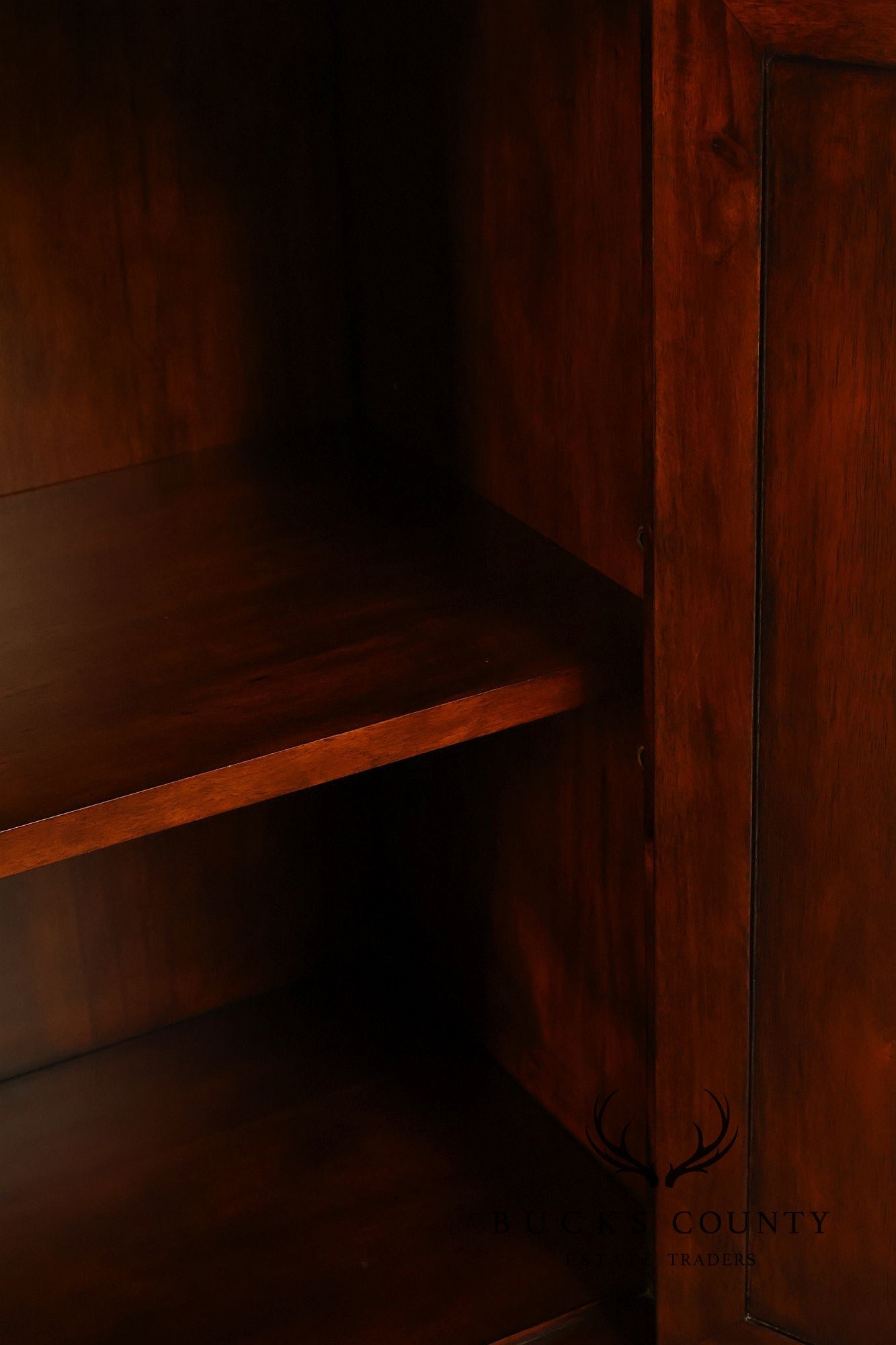 Theodore Alexander Replica Concave Mahogany And Burl Mahogany Sideboard Cabinet