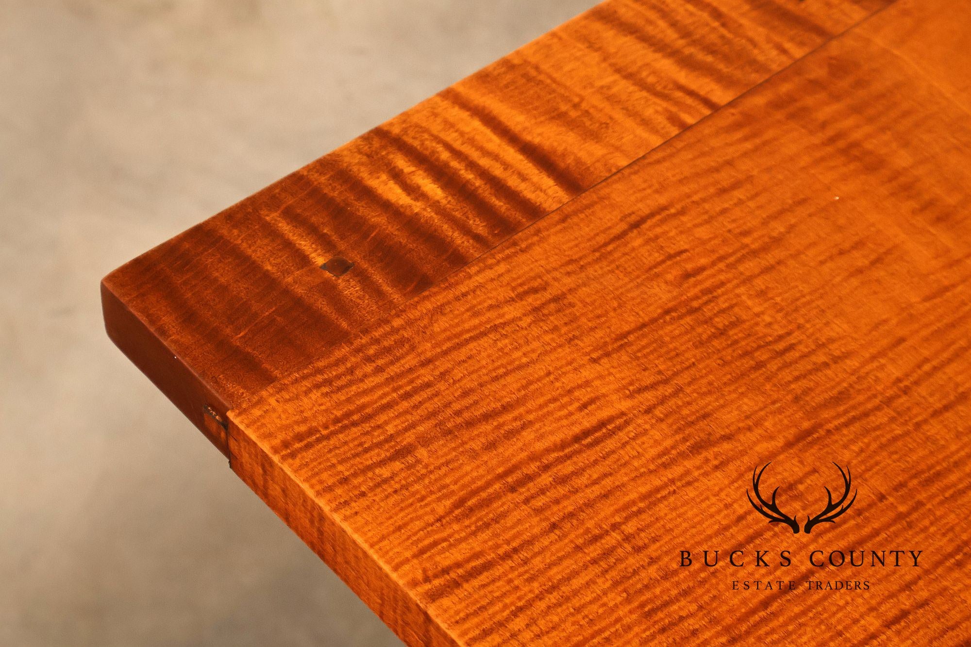 Irion Company Custom Tiger Maple Farmhouse Dining Table