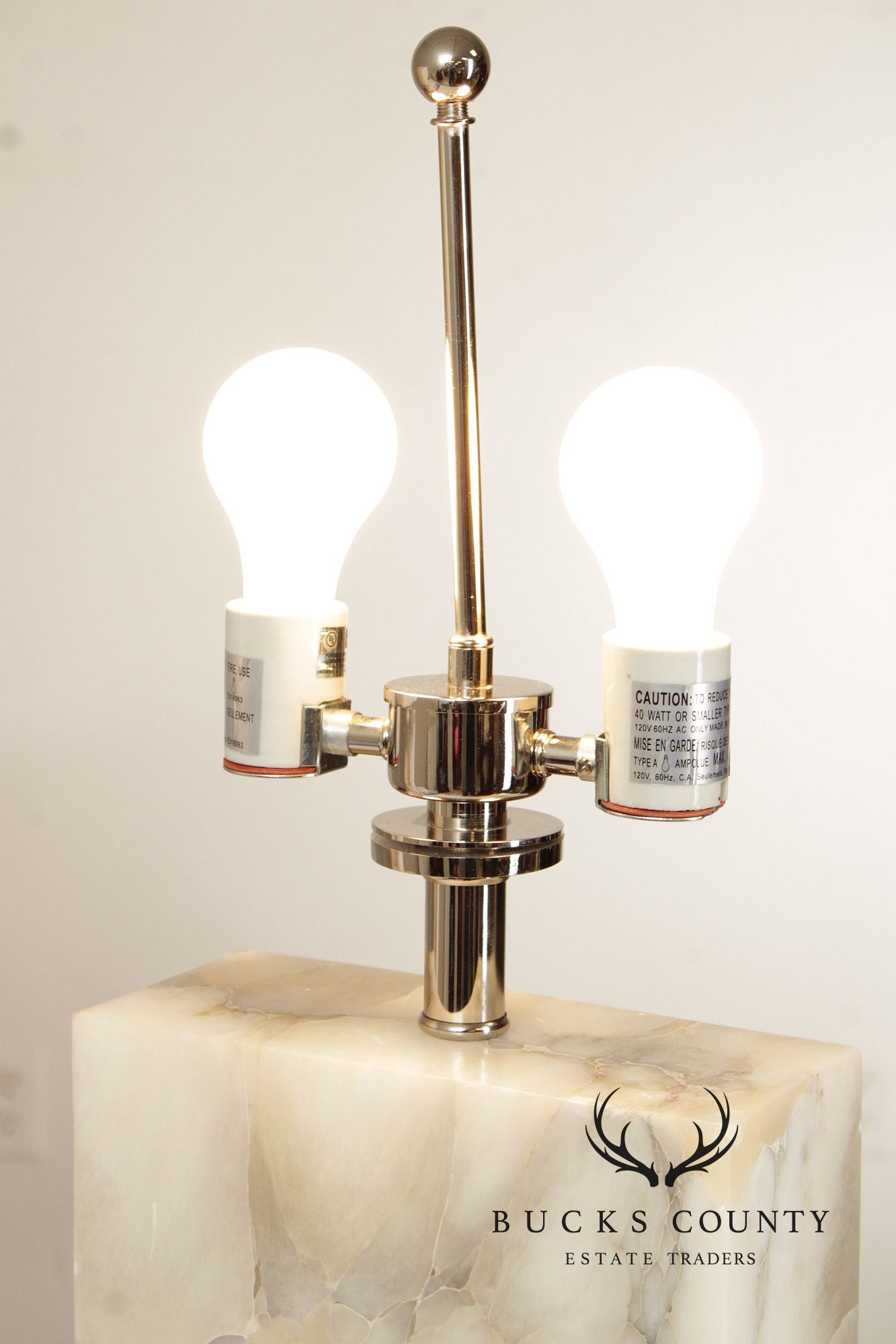 Arteriors Pair of 'Carson' Marble Table Lamps