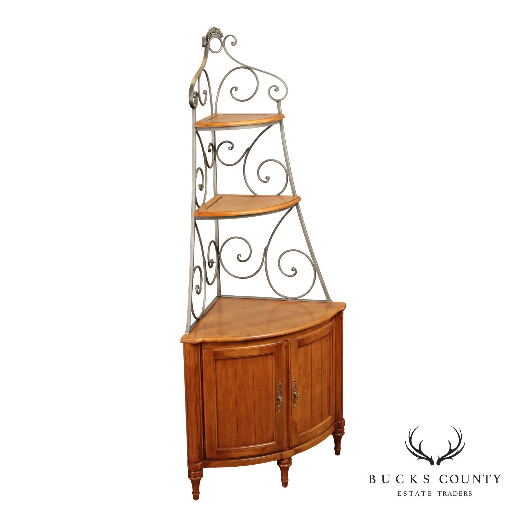 Ethan Allen 'Legacy' Collection French Style Corner Display Cabinet