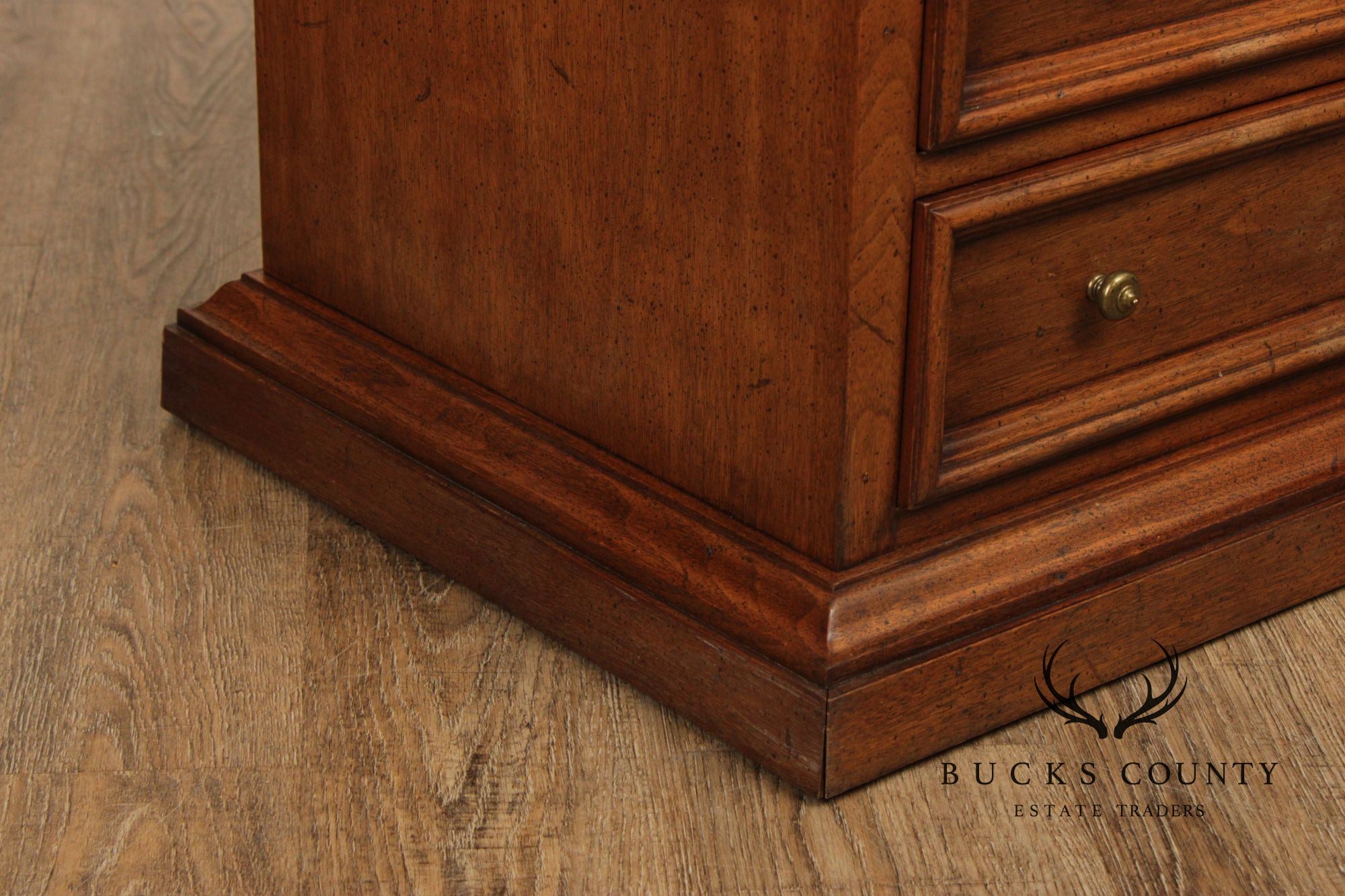 John Stuart Vintage Pair of Walnut Nightstands