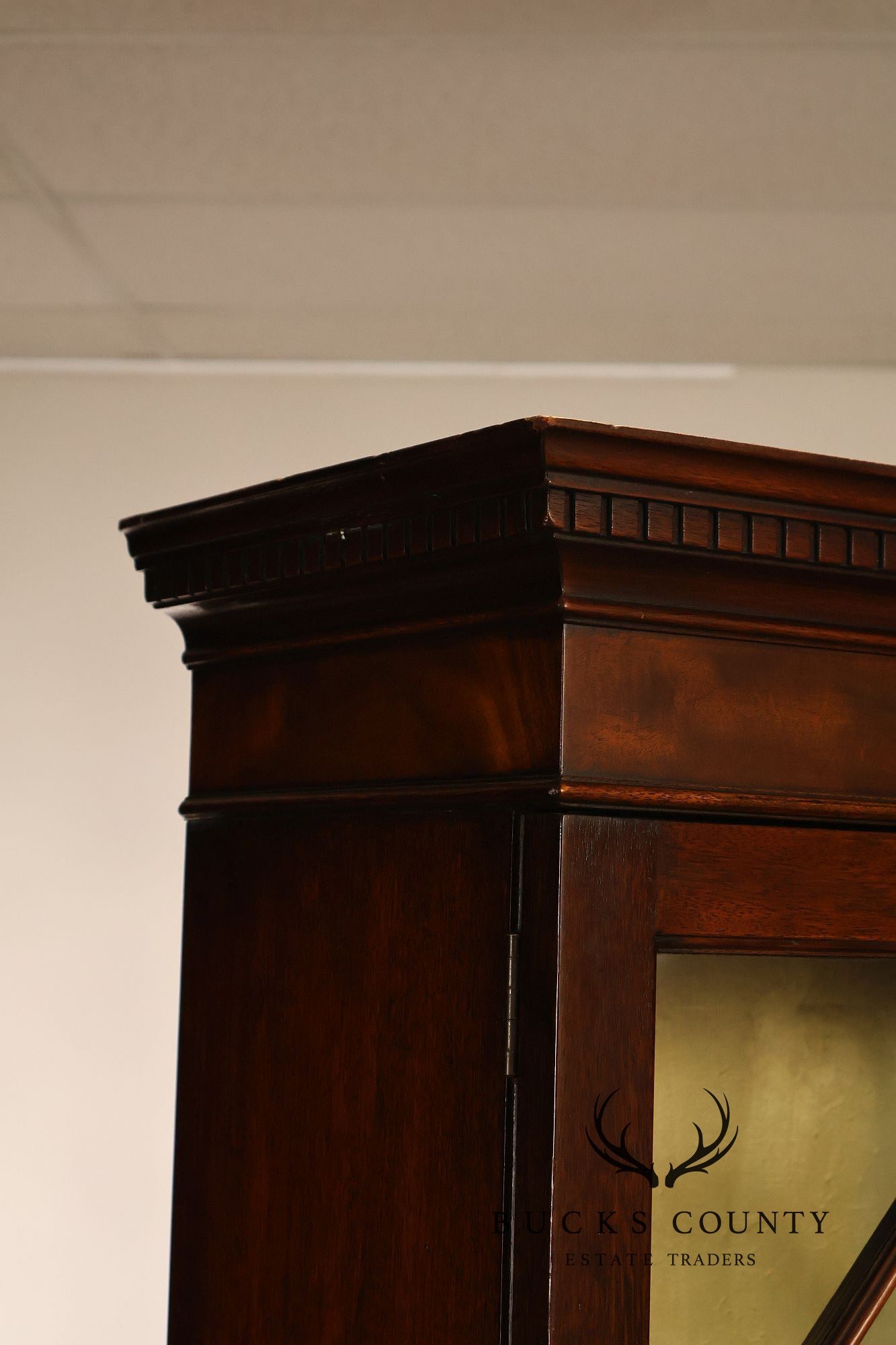 Baker Georgian Style Mahogany Breakfront Bookcase