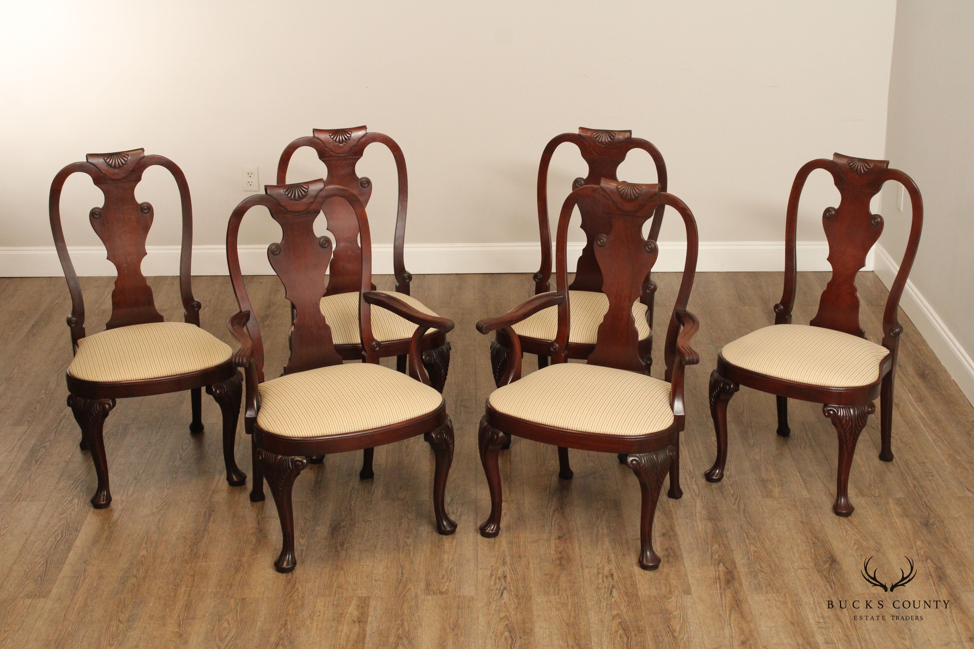 Baker Historic Charleston Collection Set of Six Mahogany Dining Chairs