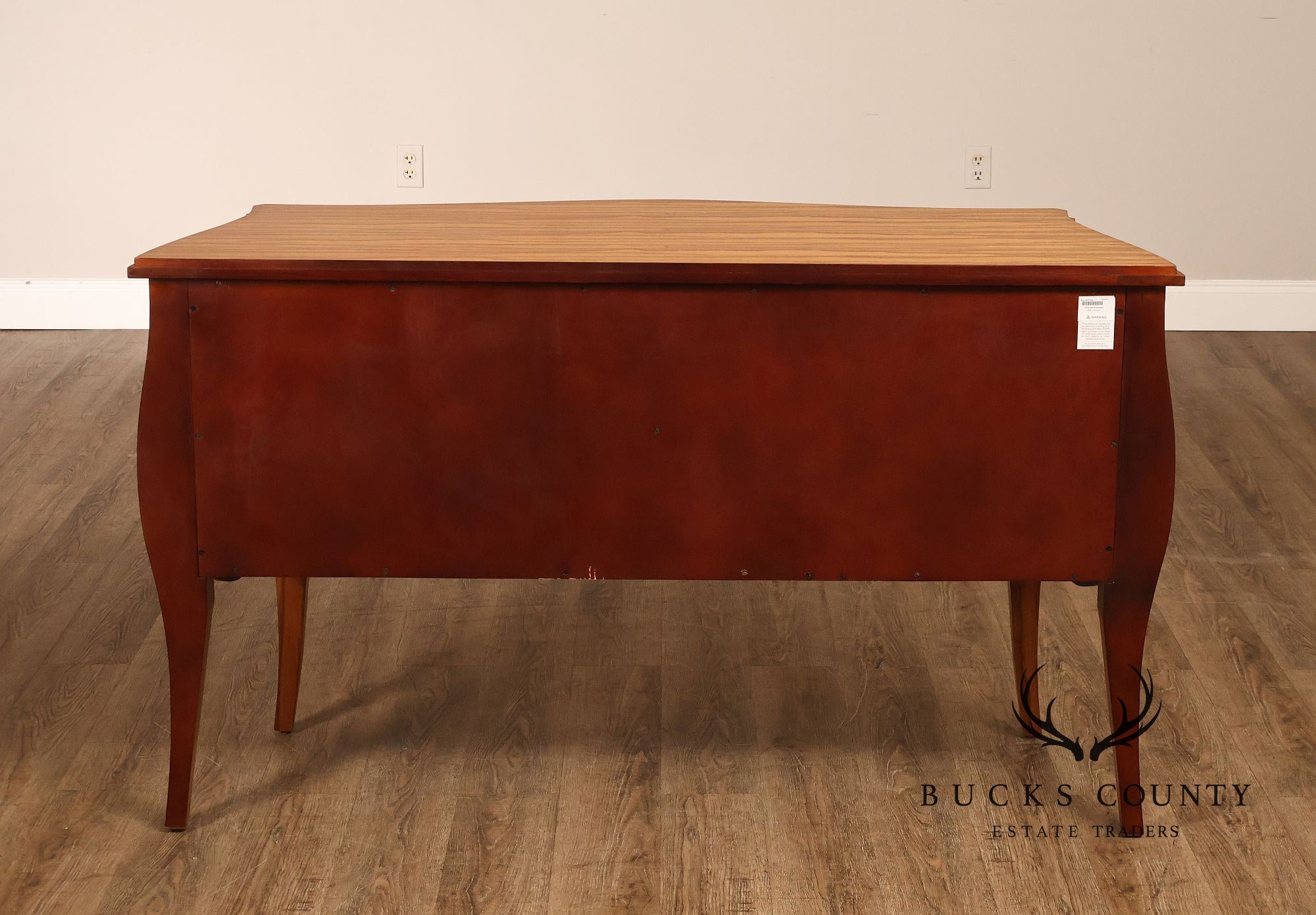 Theodore Alexander French Louis XV Style Two Drawer Bombe Commode