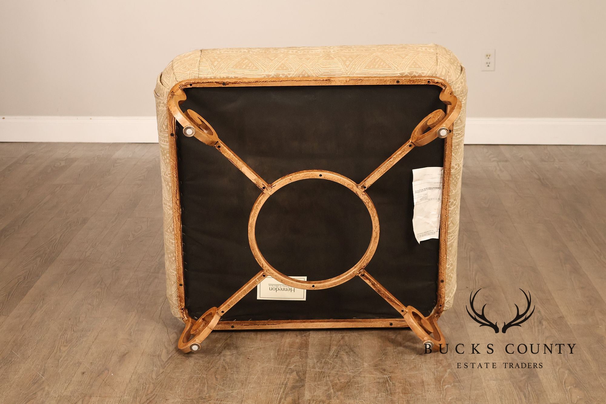 Henredon Upholstered Lounge Chair With Ottoman