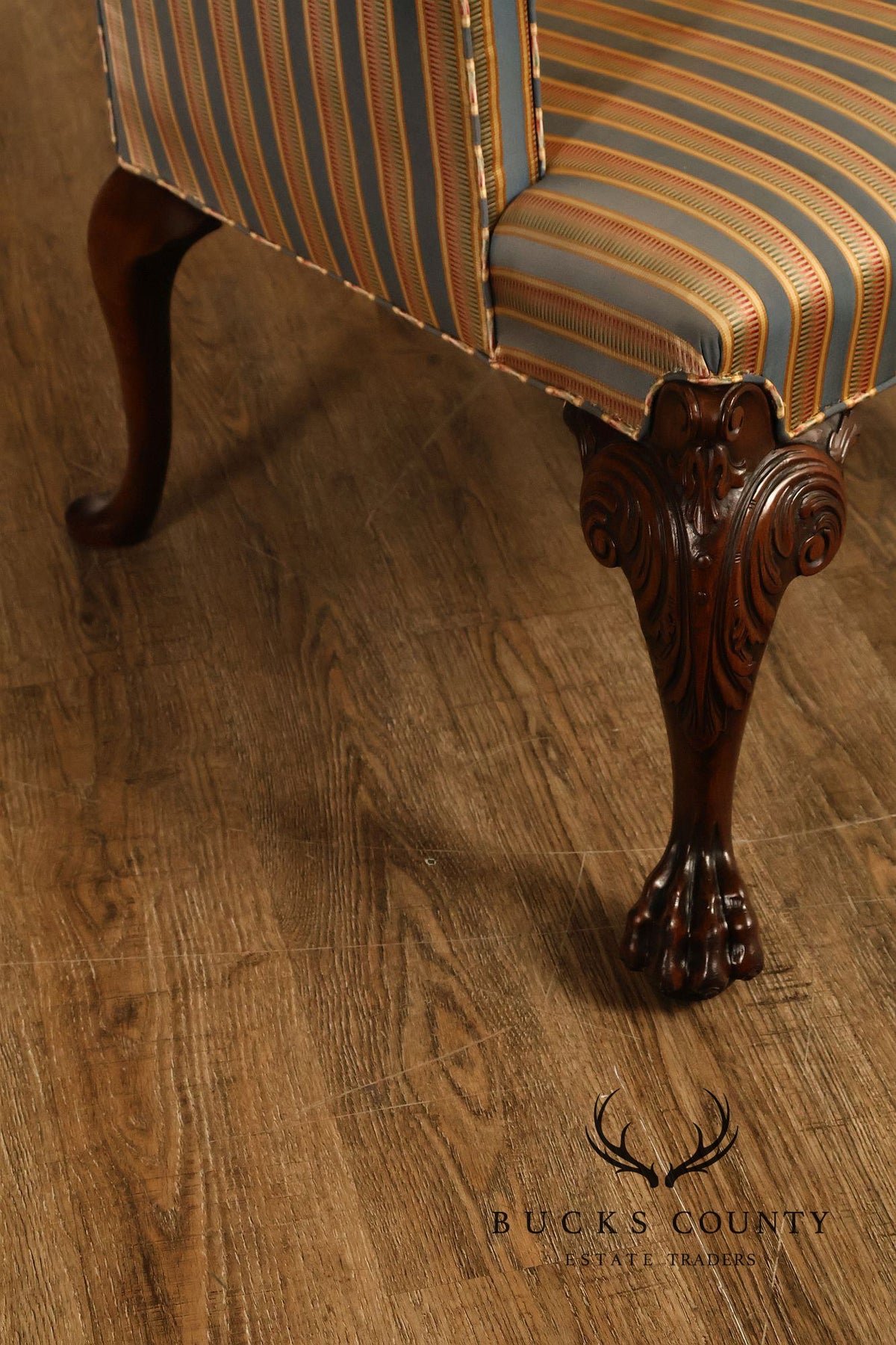 Georgian Style Carved Mahogany Armchair
