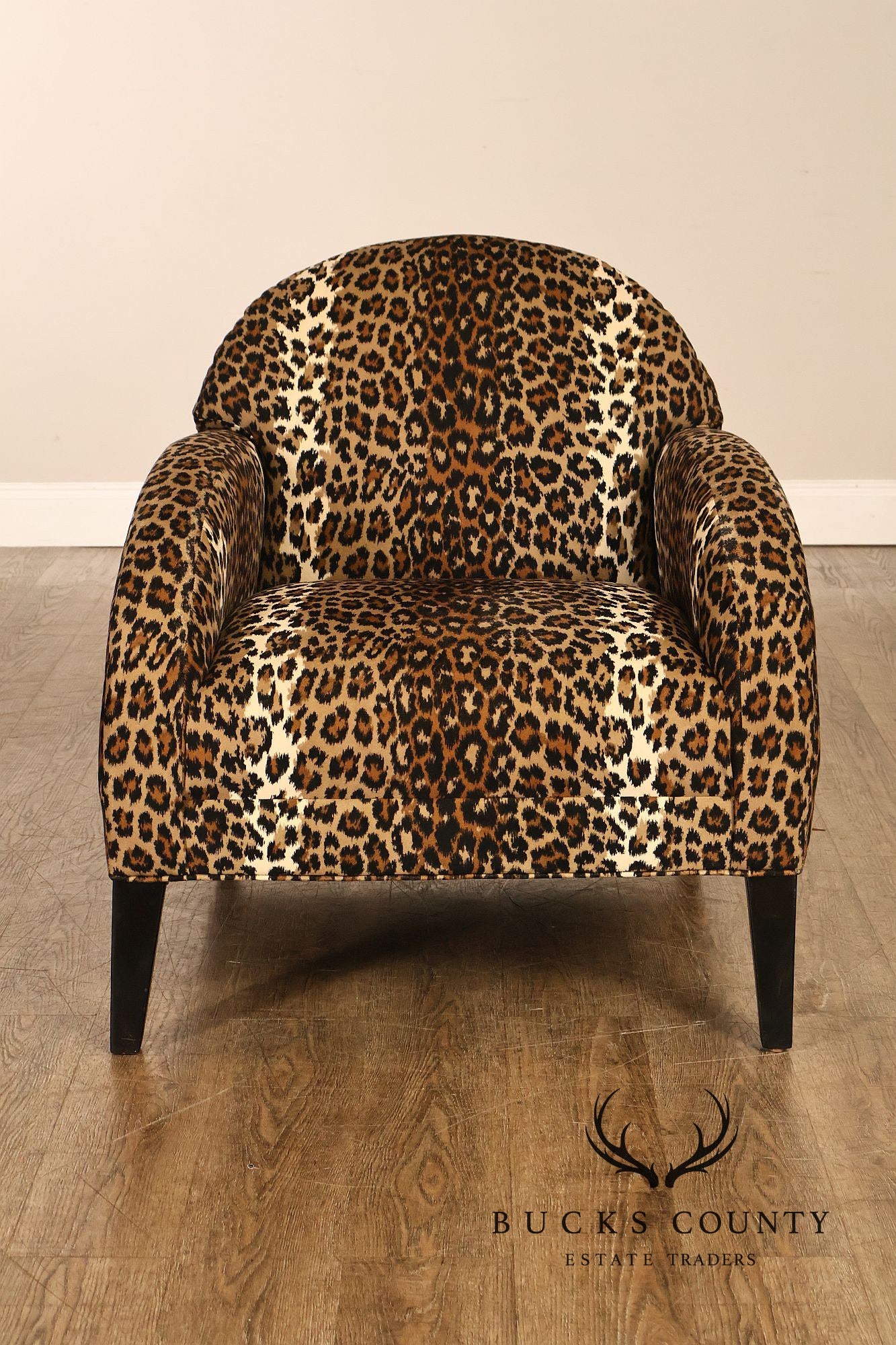 Art Deco Style Leopard Print Armchair