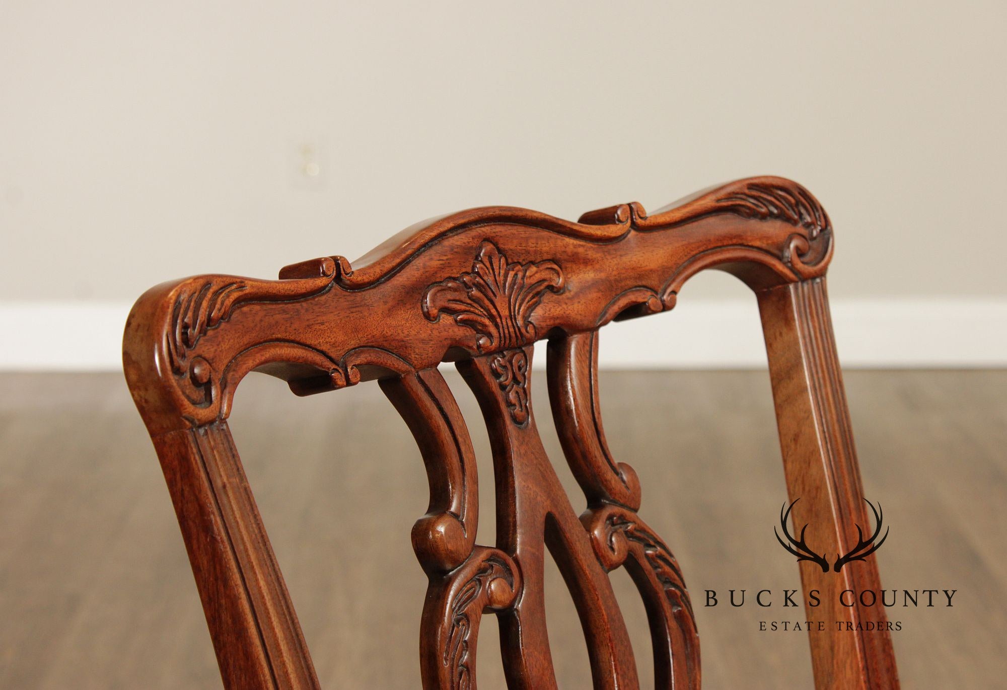 Hickory Chair Set Of Six Chippendale Style Mahogany Dining Chairs