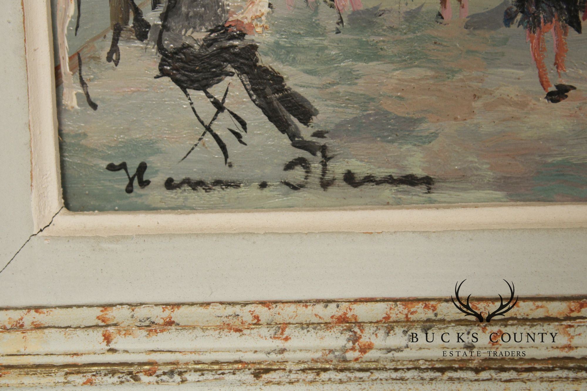 Henri Stenn Pair Of Framed Paintings, Place Du Tertre & Montmartre