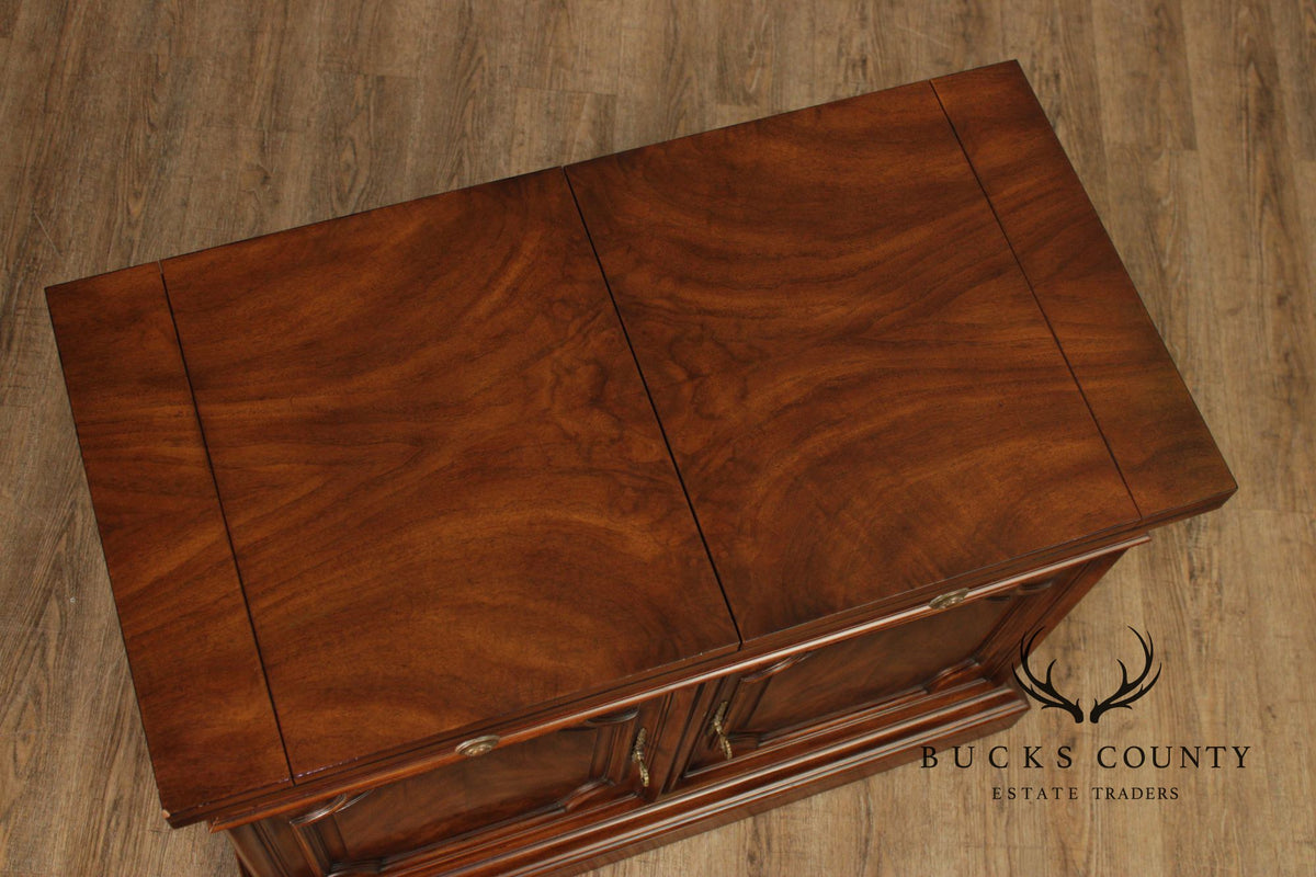 Karges Burl Walnut Flip-Top Server