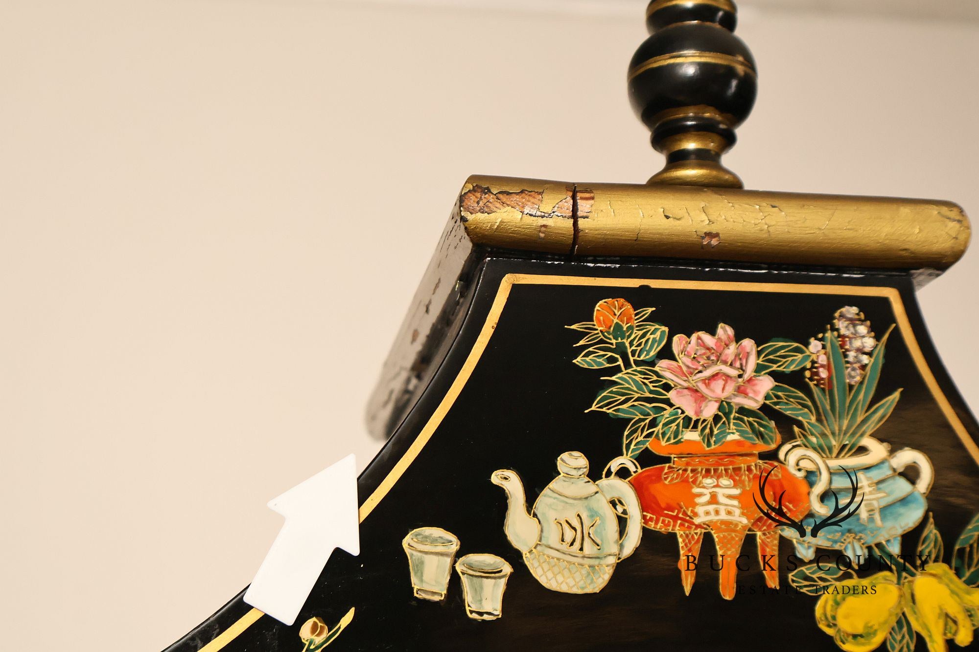 Hermle Chinoiserie Style Tall Case Grandfather Clock