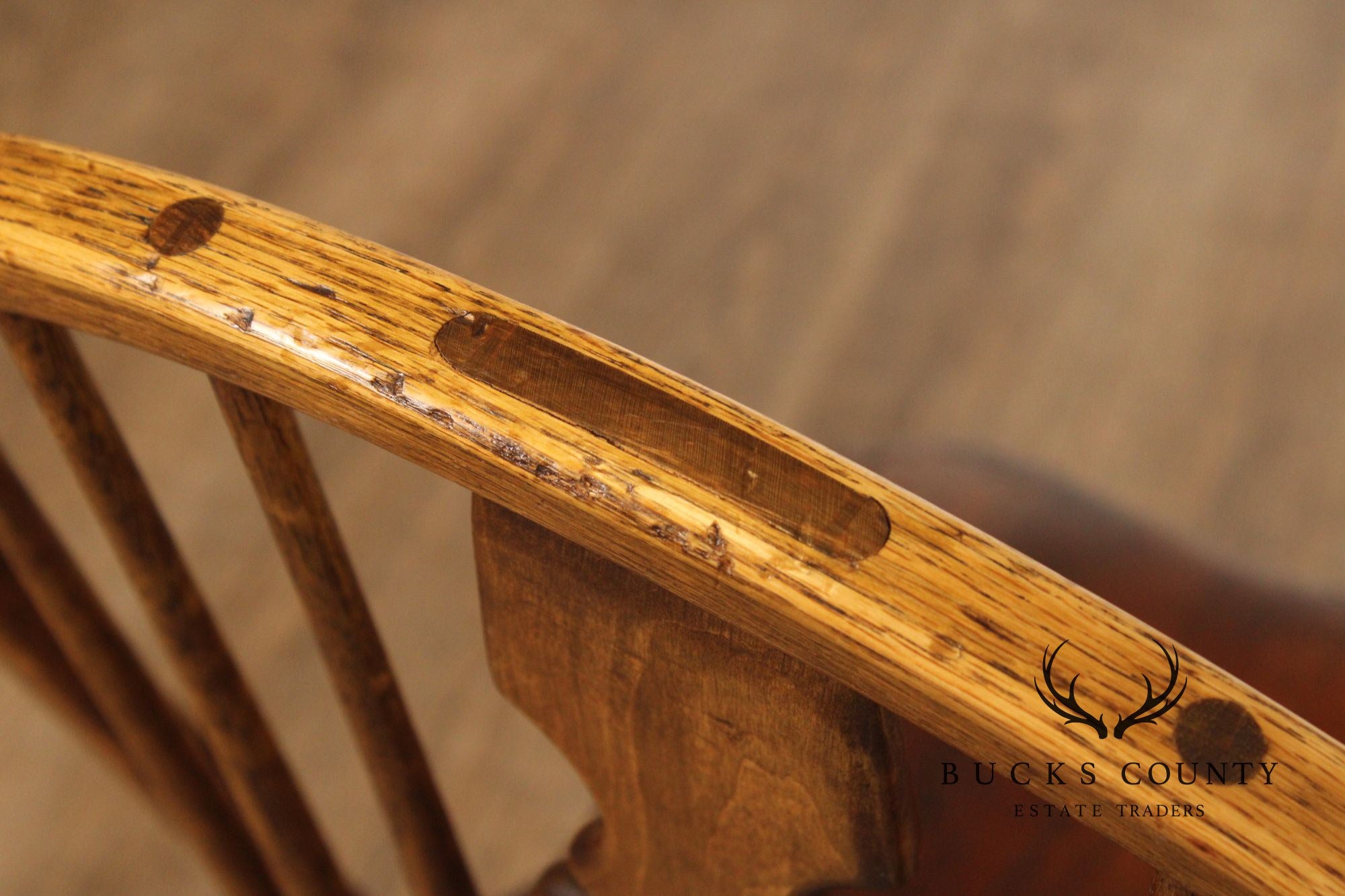 Custom Crafted Set Of 8 English Windsor Dining Chairs