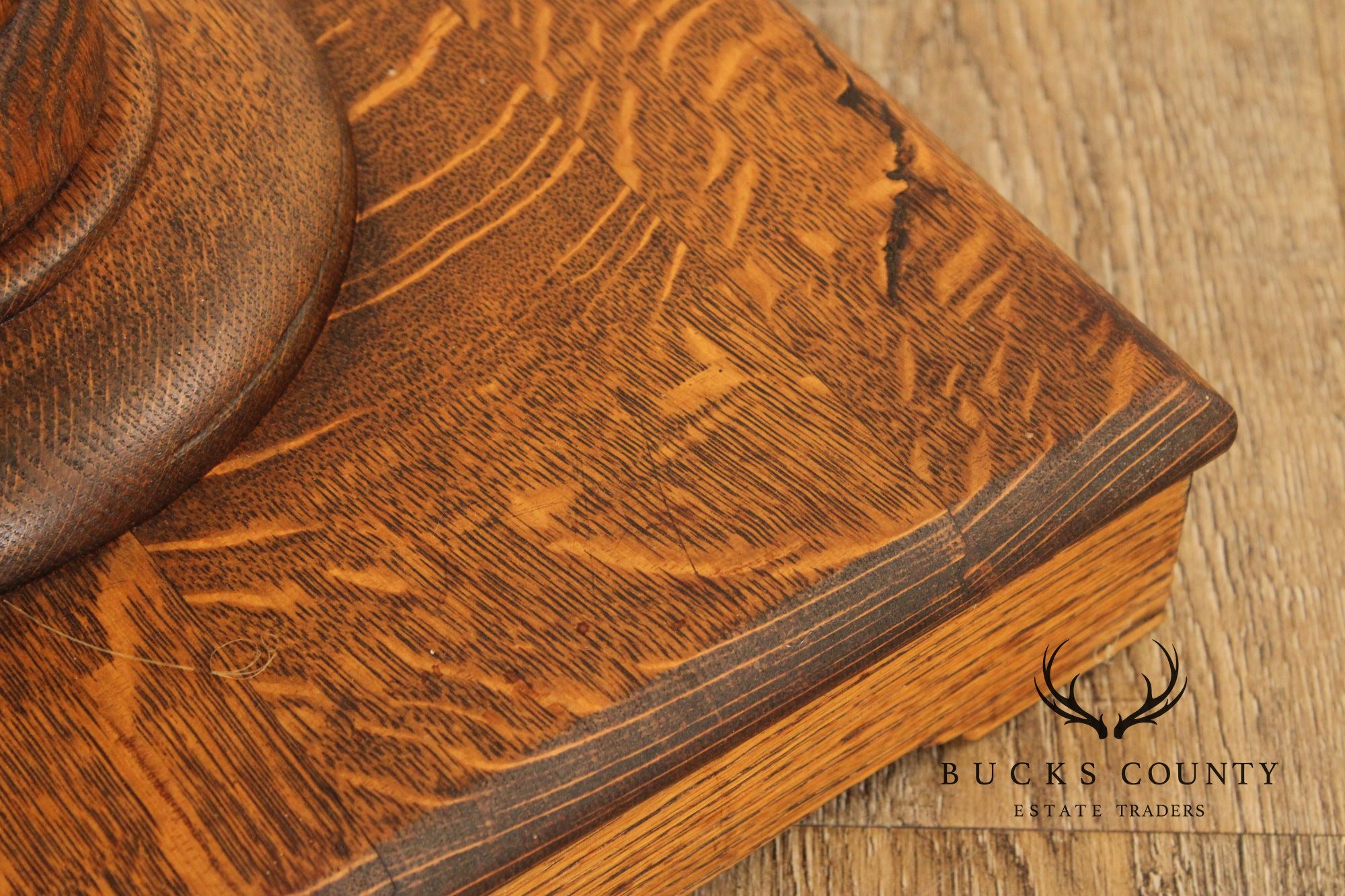 Antique Turned Oak Pedestal Plant Stand