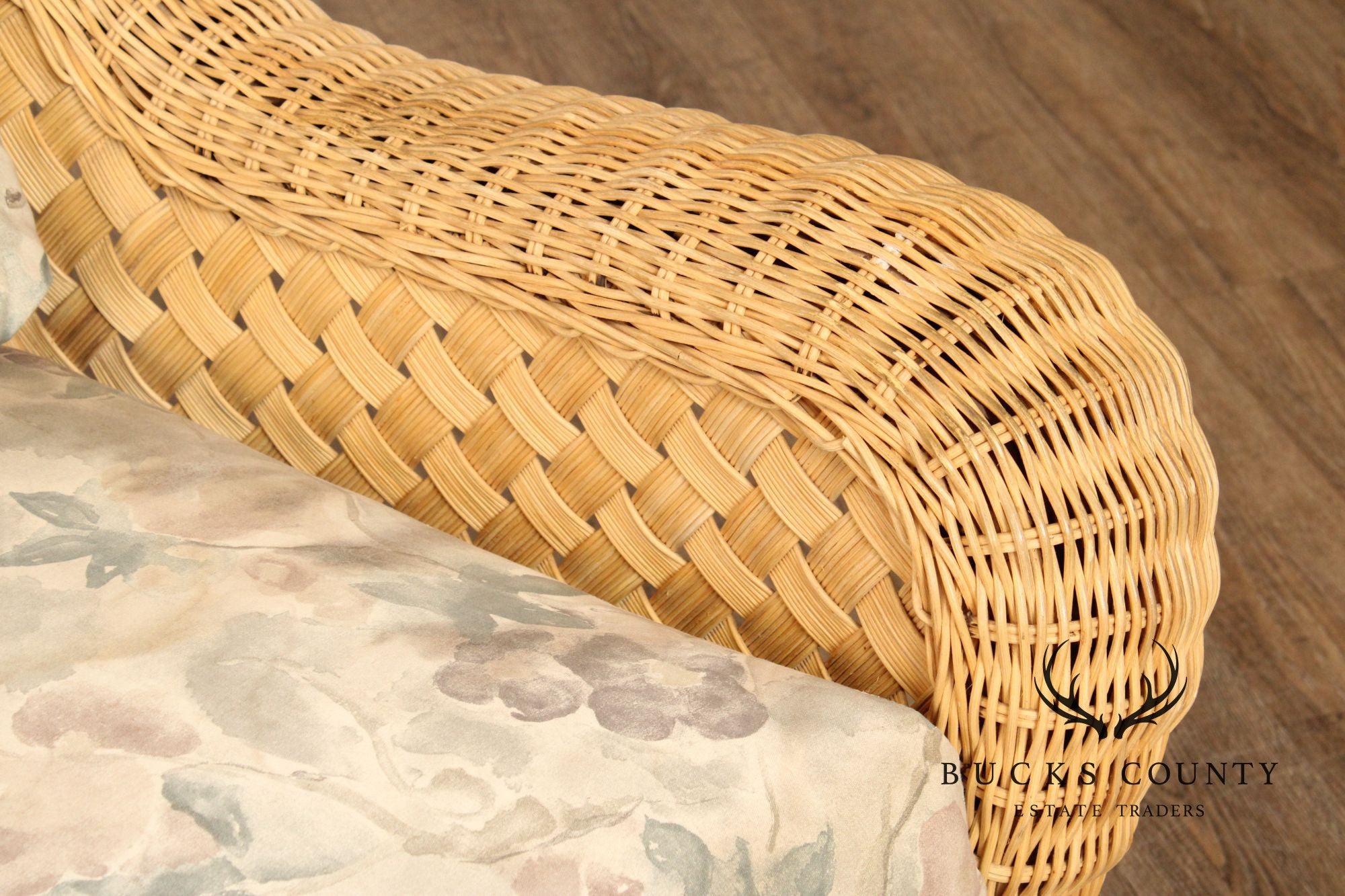Quality Vintage Wicker Lounge Armchair