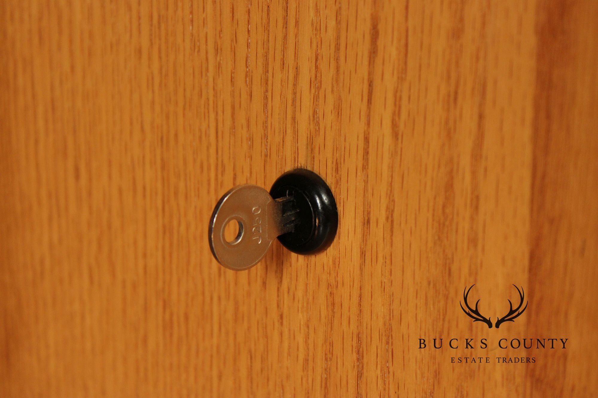 Traditional Custom Oak Executive Pedestal Desk