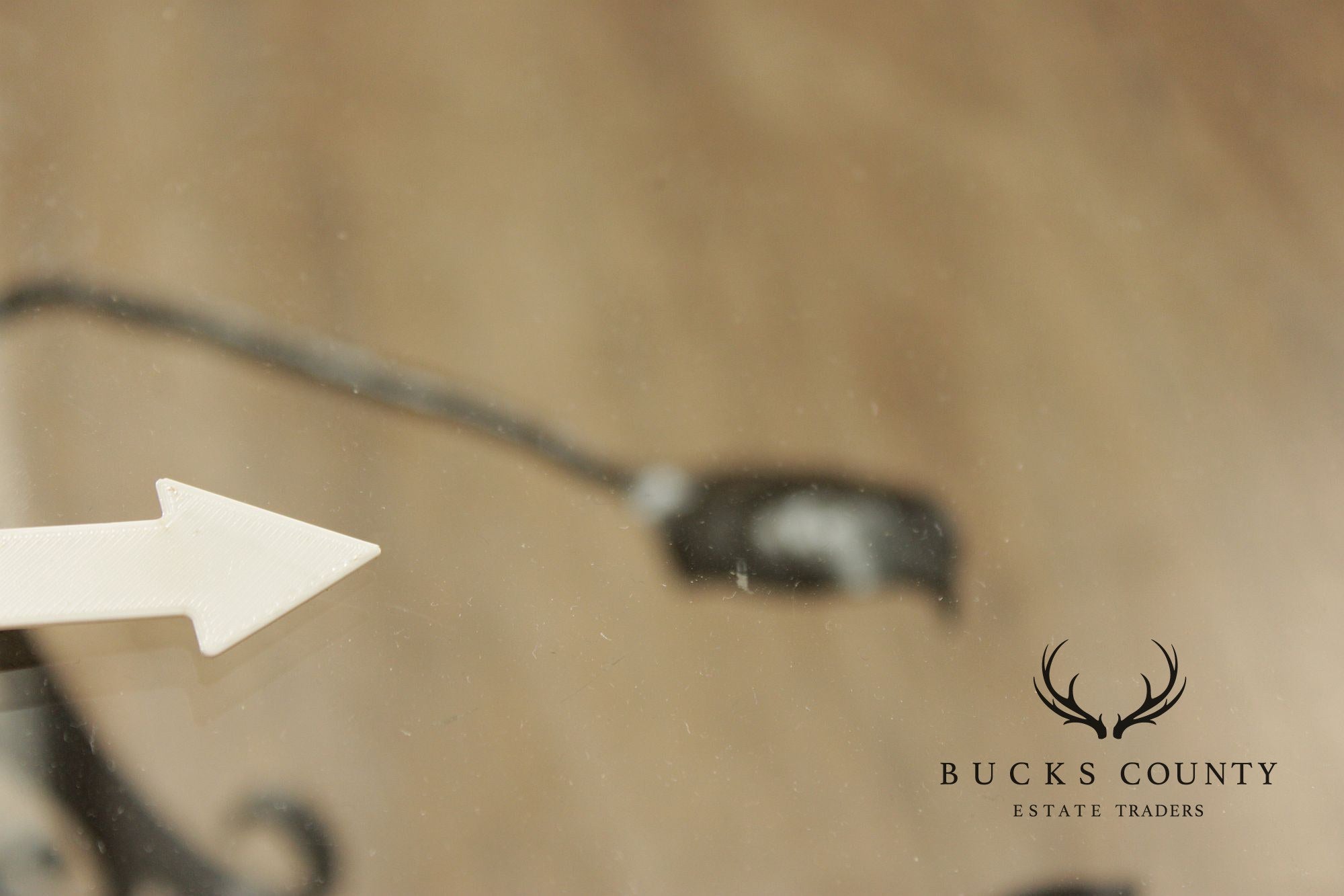 Salterini Style Wrought Iron & Glass Rectangular Console Table