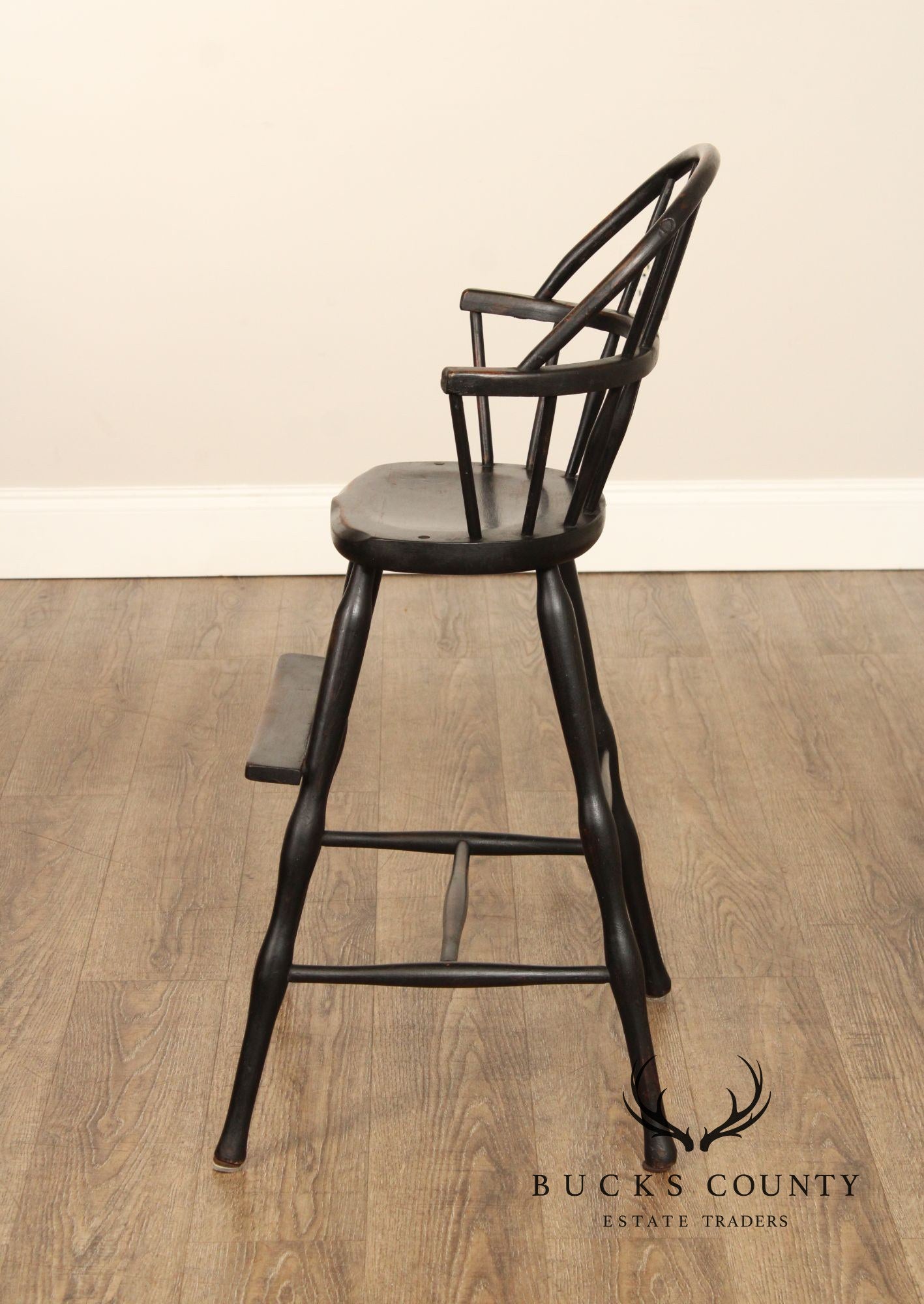 Antique Sack-Back Windsor Child's High Chair