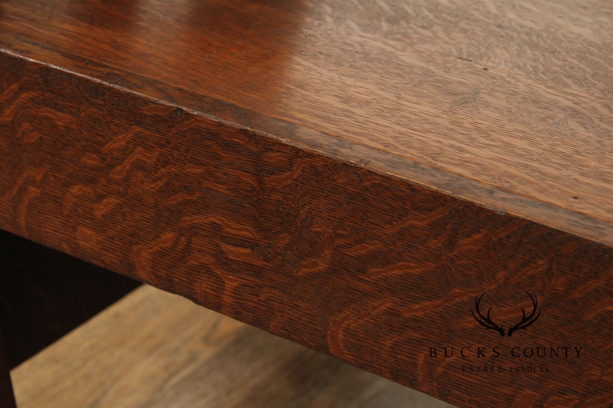 Limbert Antique Mission Oak Cut-Out Window Bench