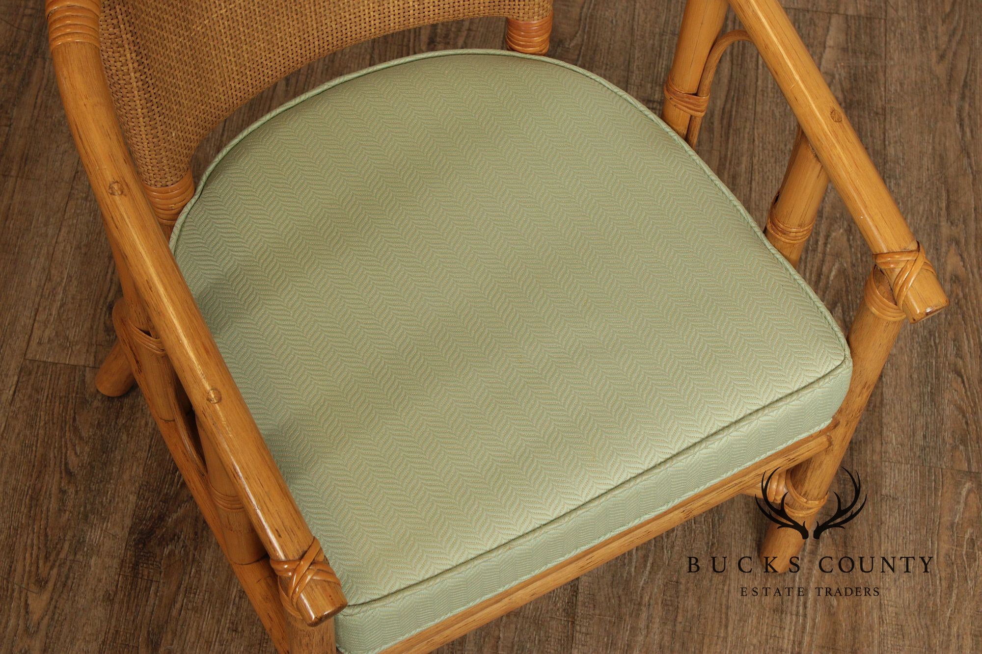 Hollywood Regency Rattan Lounge Chair
