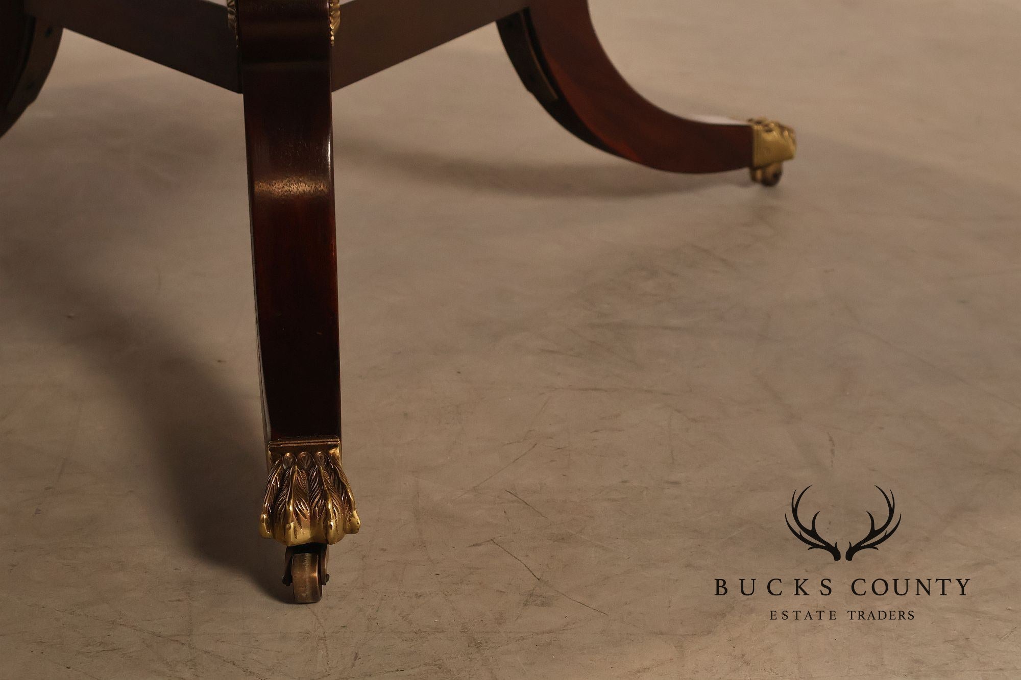 Henkel Harris Regency Style Mahogany Double Pedestal Dining Table