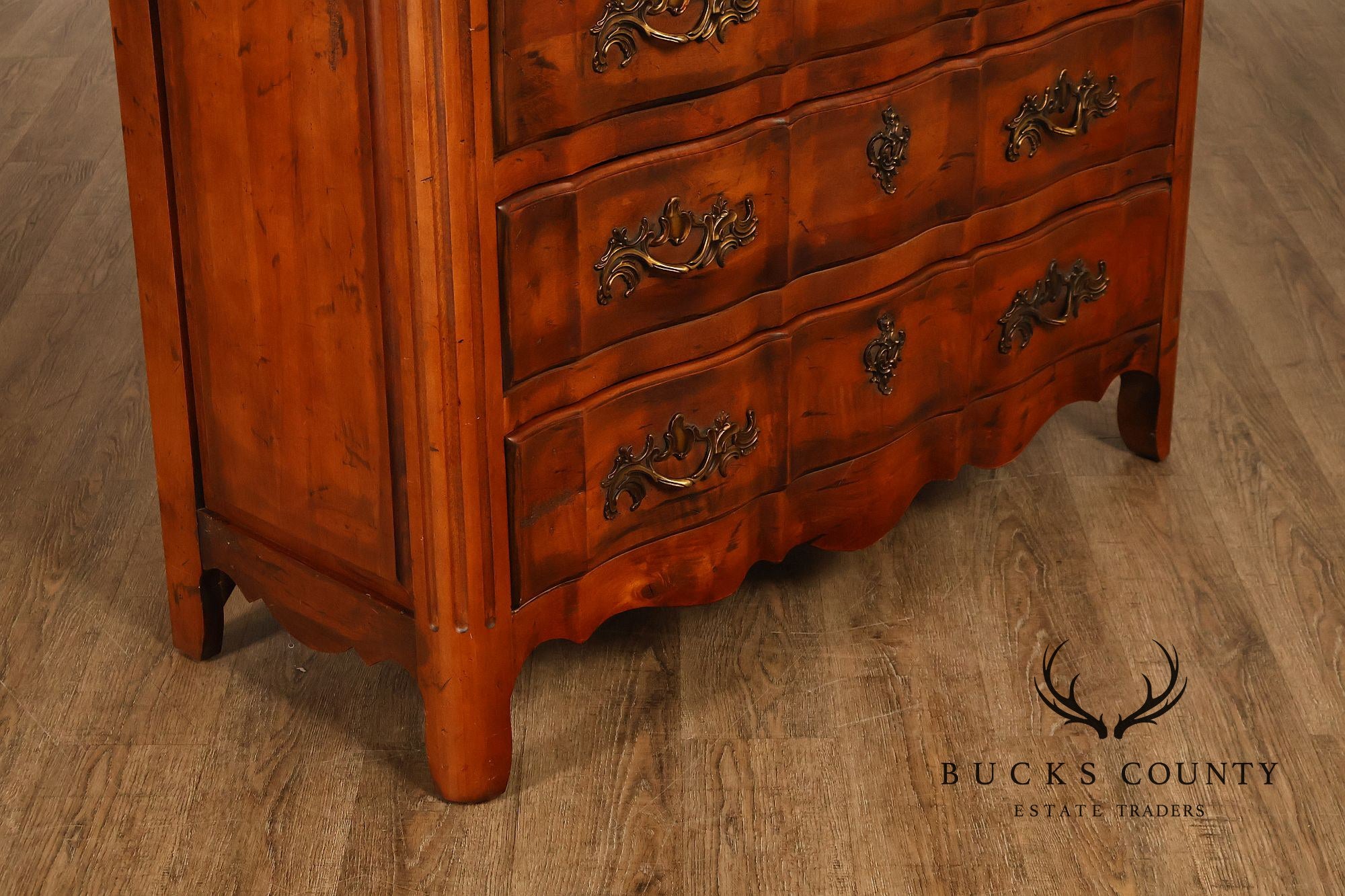 Century Furniture French Provincial Style Marble Top Chest