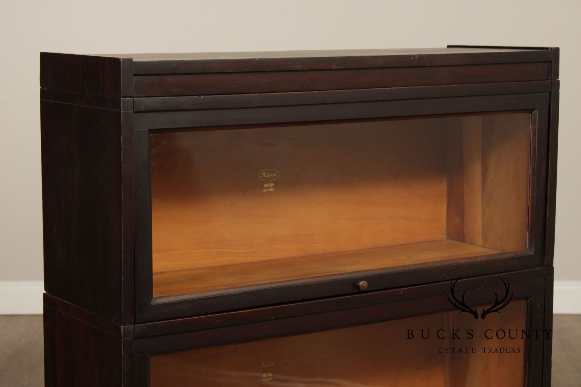 Macey Vintage Mahogany Three Section Barrister Bookcase