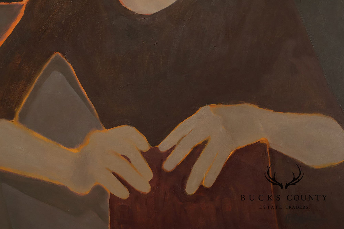 Anne Cooper Dobbins Oil Painting, 'Woman With Her Purse'