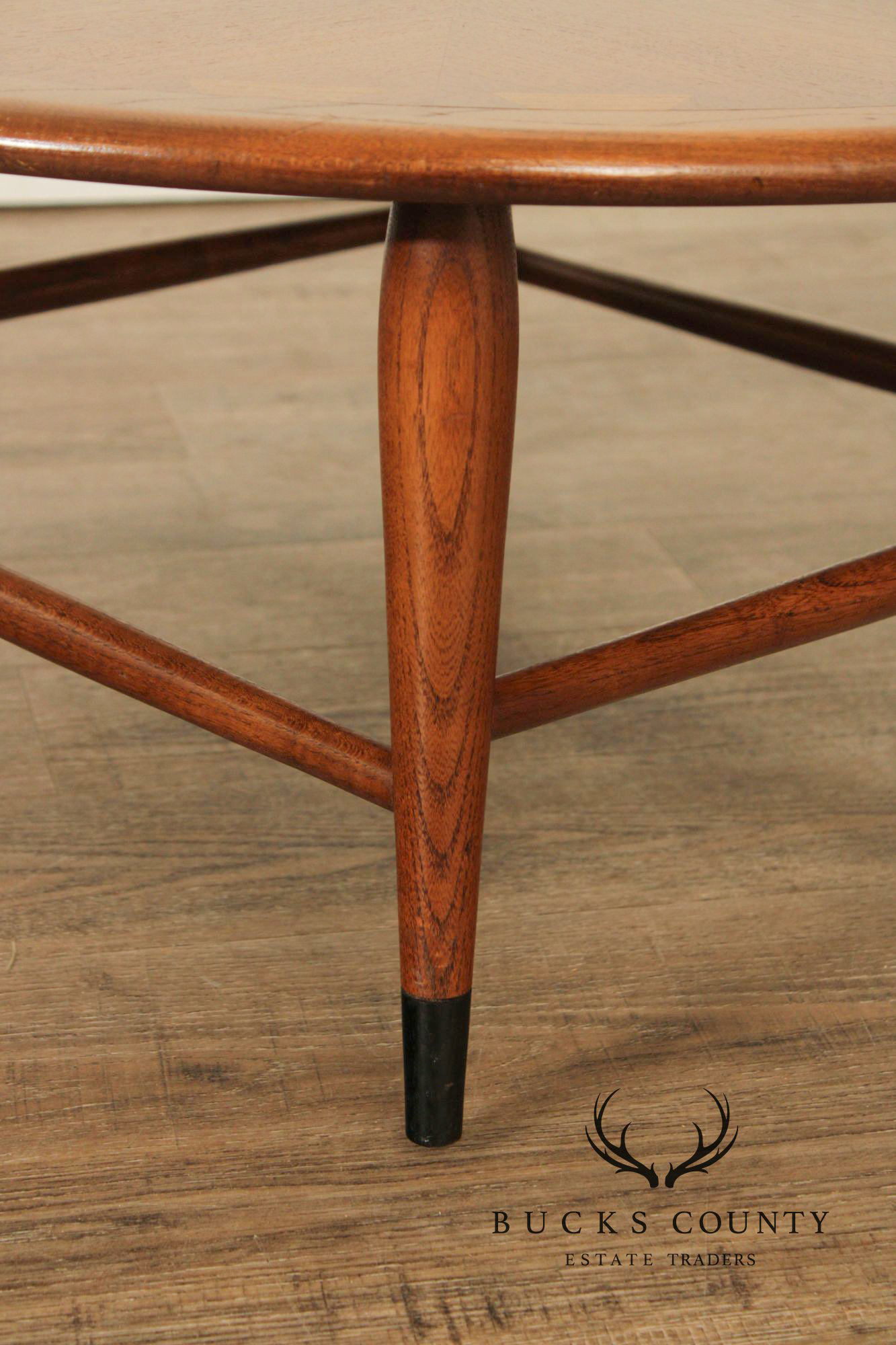 Lane 'Acclaim' Mid Century Modern Round Walnut Coffee table