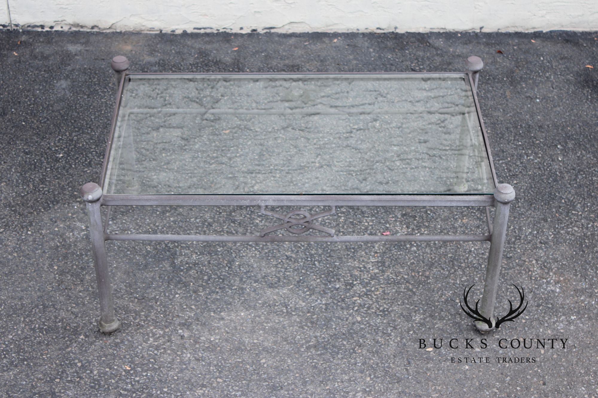 Woodard Delphi Cast Aluminum Glass Top Coffee Table